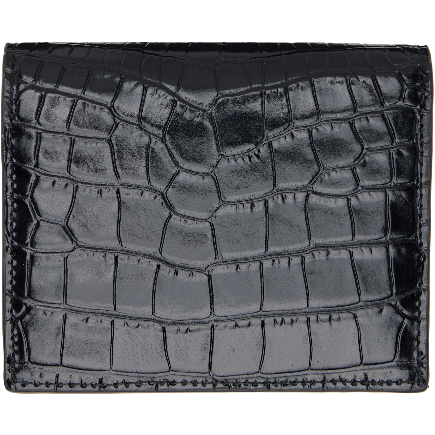  Toteme Black T-lock Croco-embossed Card Holder 