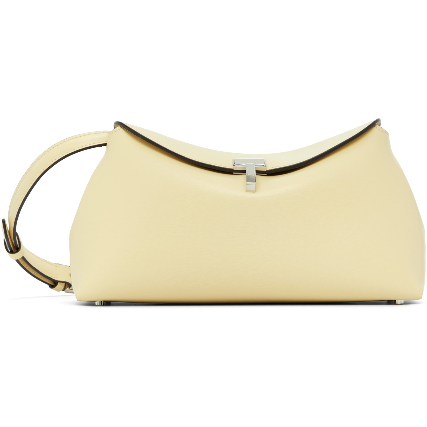 TOTEME Beige T-Lock Leather Clutch