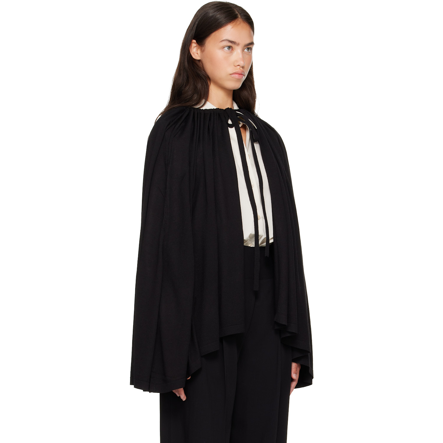  Toteme Black Drawstring Cape 