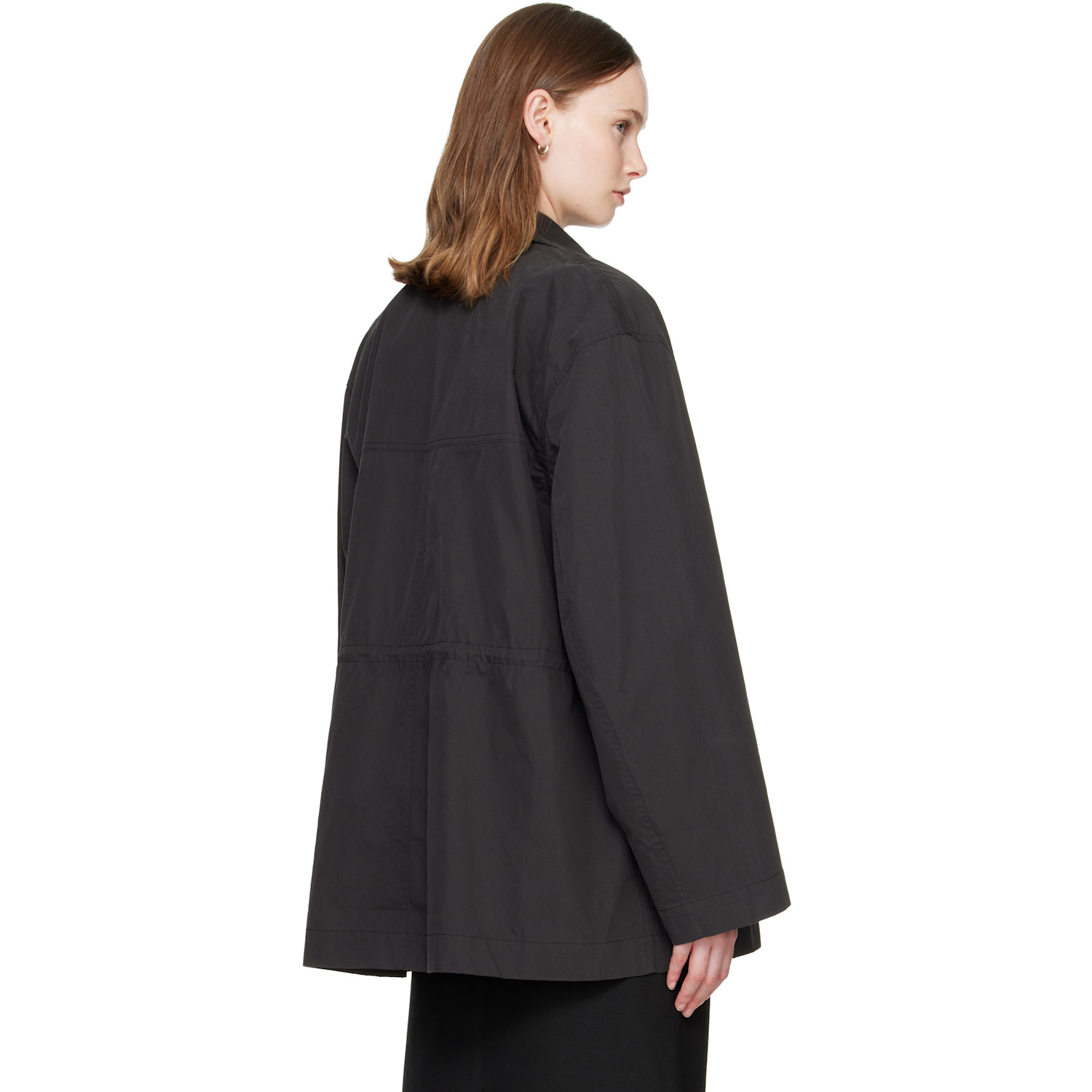  Toteme Black Collared Drawstring Jacket 