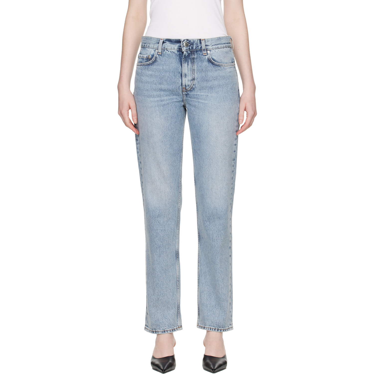 TOTEME Blue Low Straight Jeans