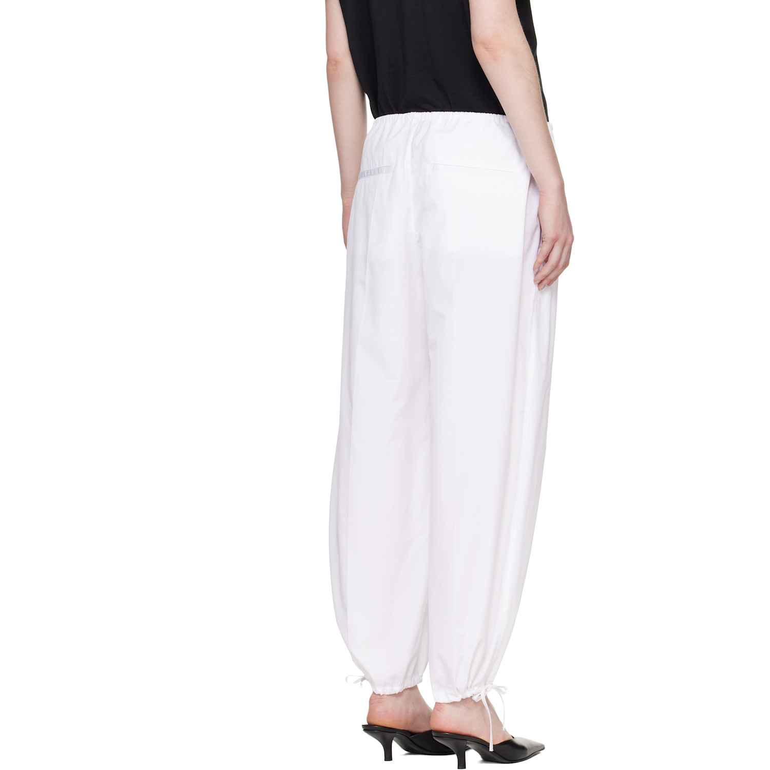  Toteme White Drawstring Cotton Trousers 