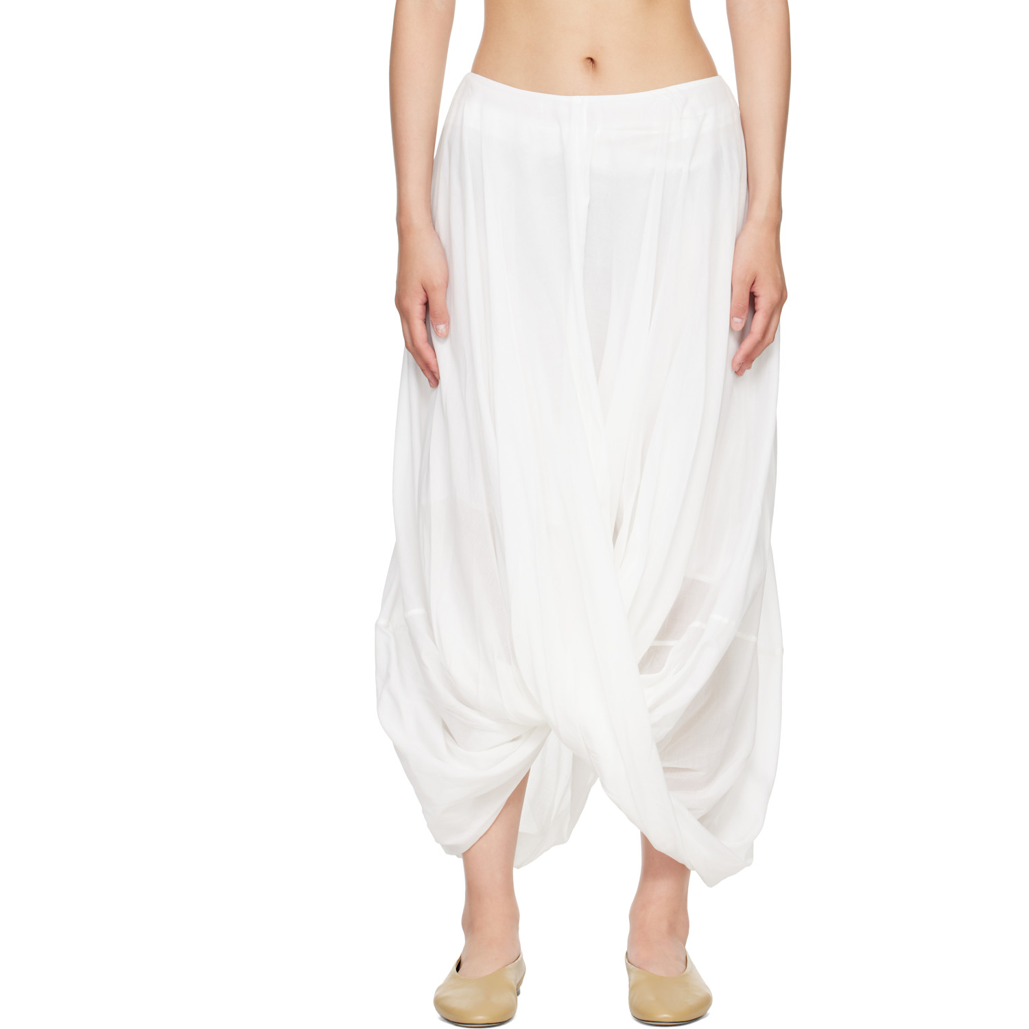 TOTEME White Cocoon Maxi Skirt