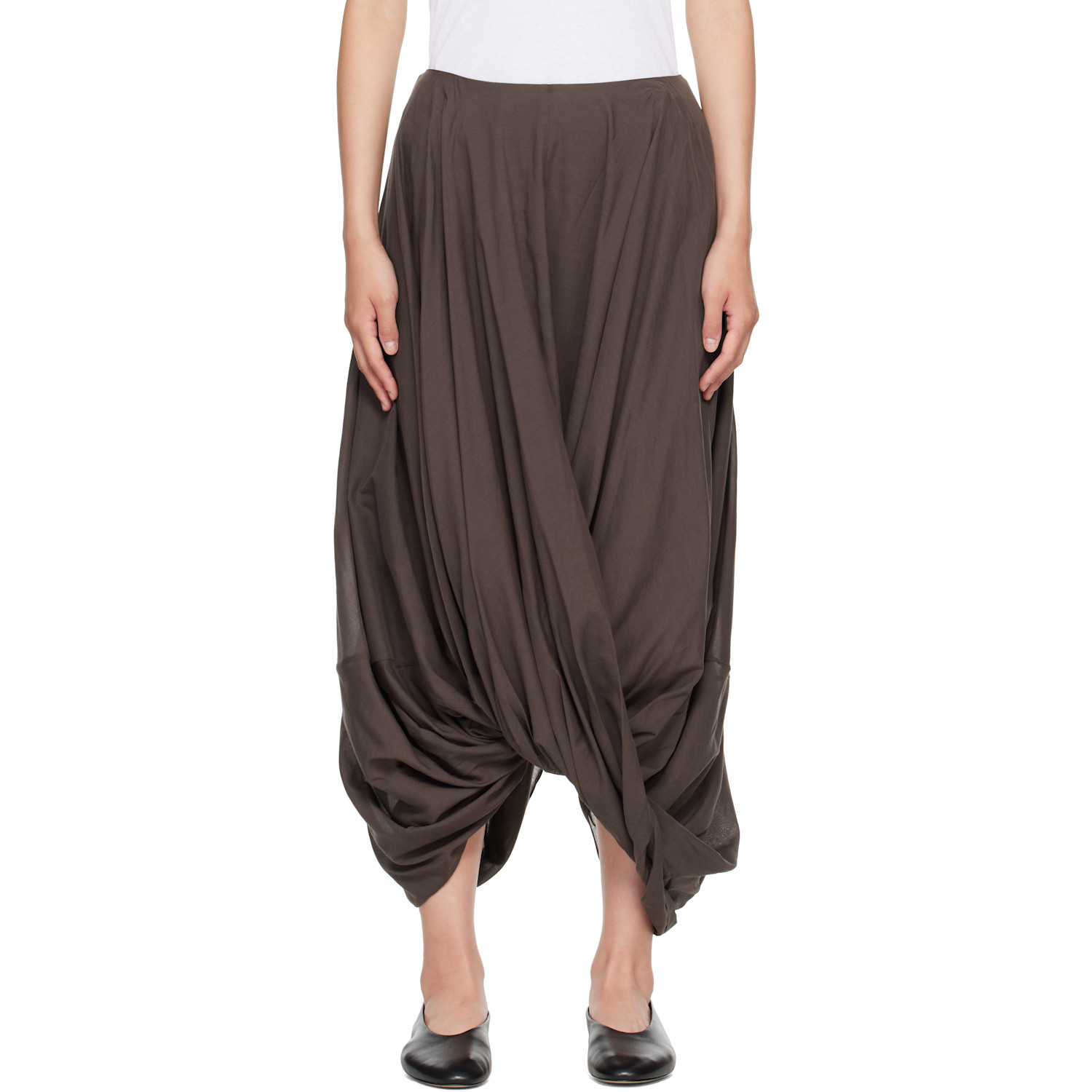 TOTEME Brown Cocoon Maxi Skirt