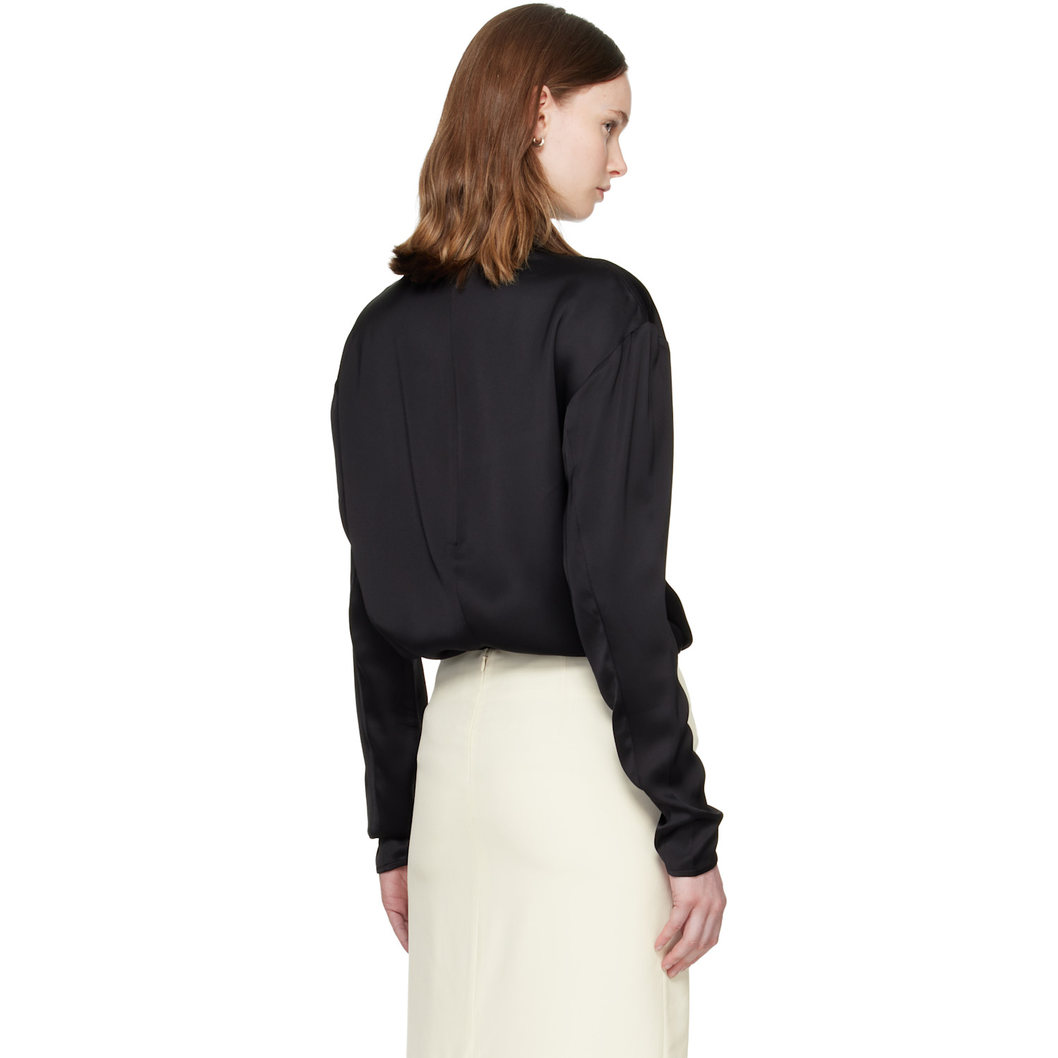  Toteme Black Slouch-neck Blouse 