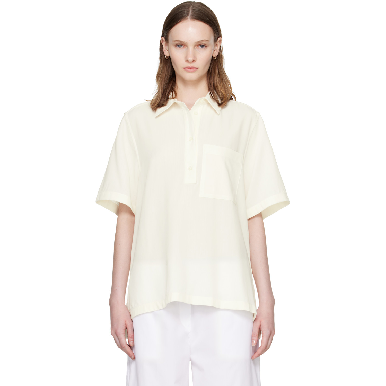 TOTEME Off-White Fluid Polo