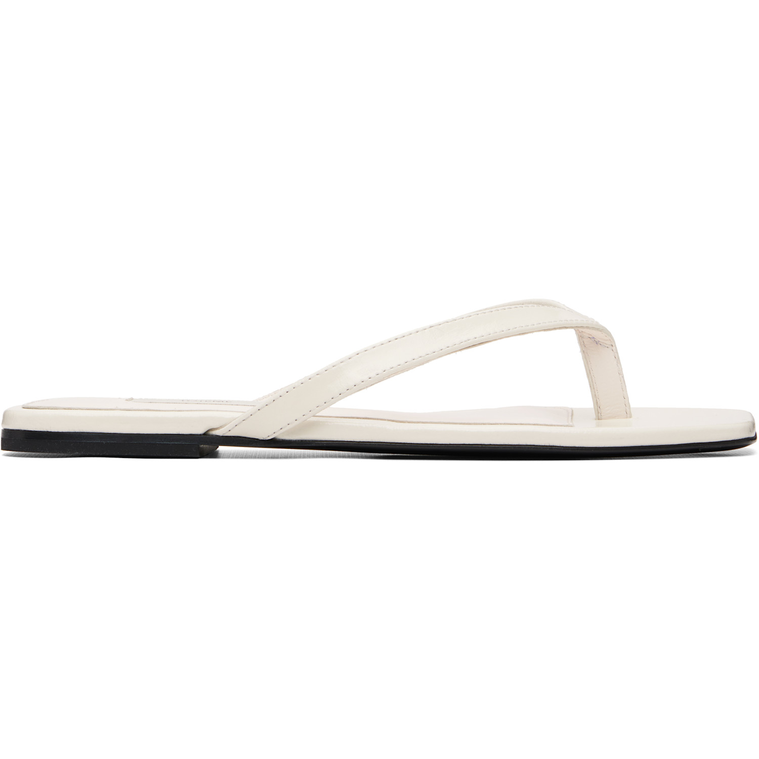 TOTEME Off-White Naplack Flip-Flops