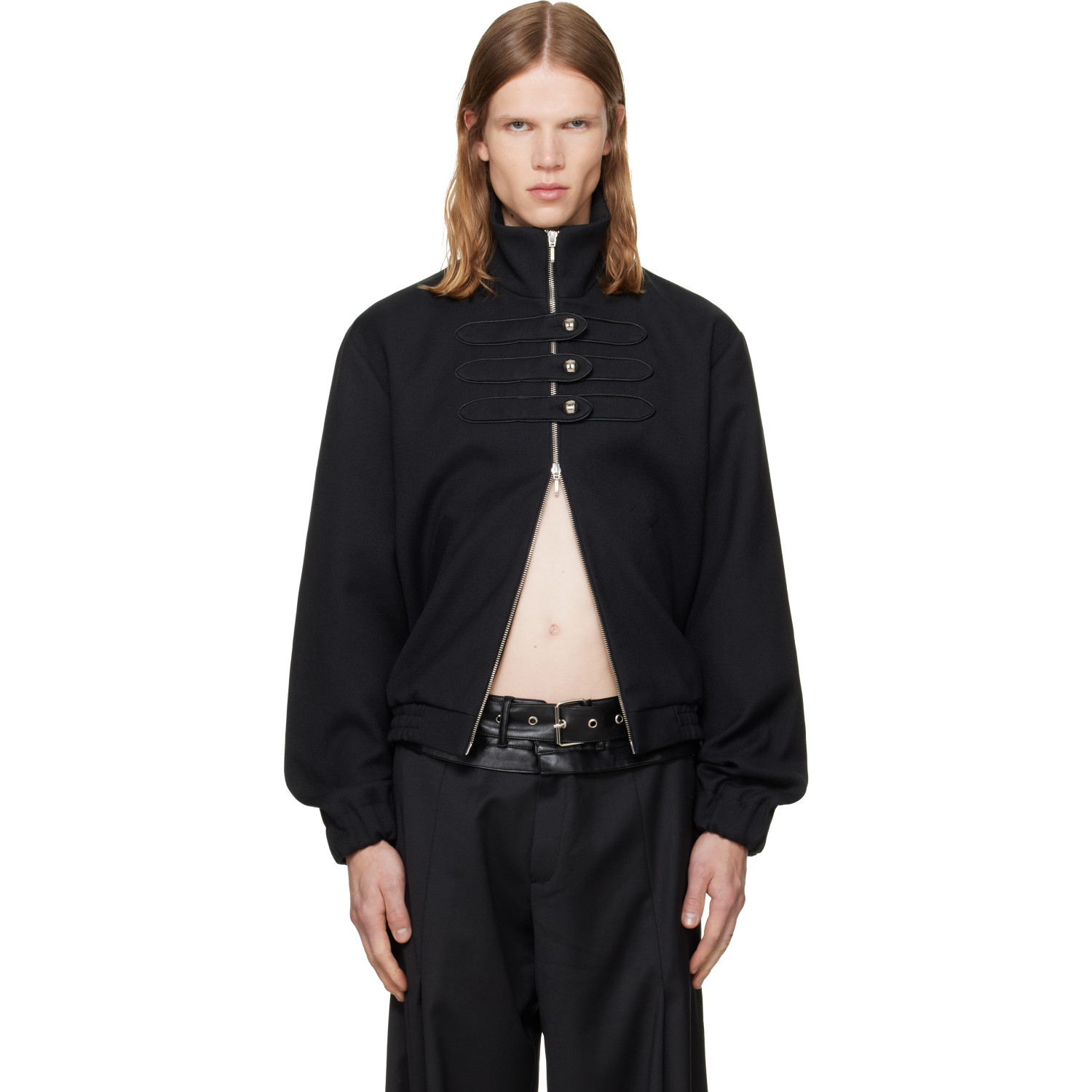 a.v. vattev Black Drummer High-Neck Jacket
