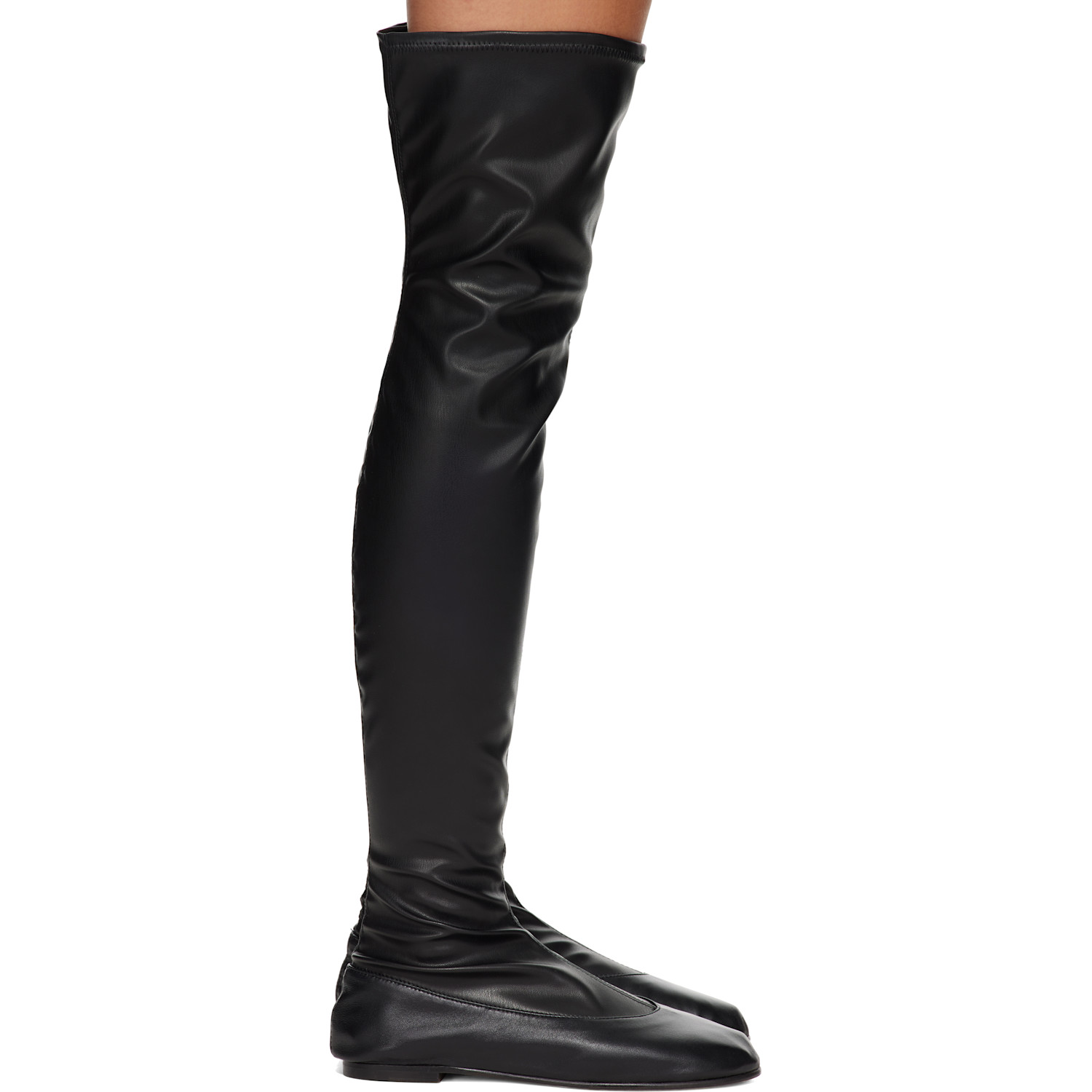 Gimaguas Black High Leather Tall Boots