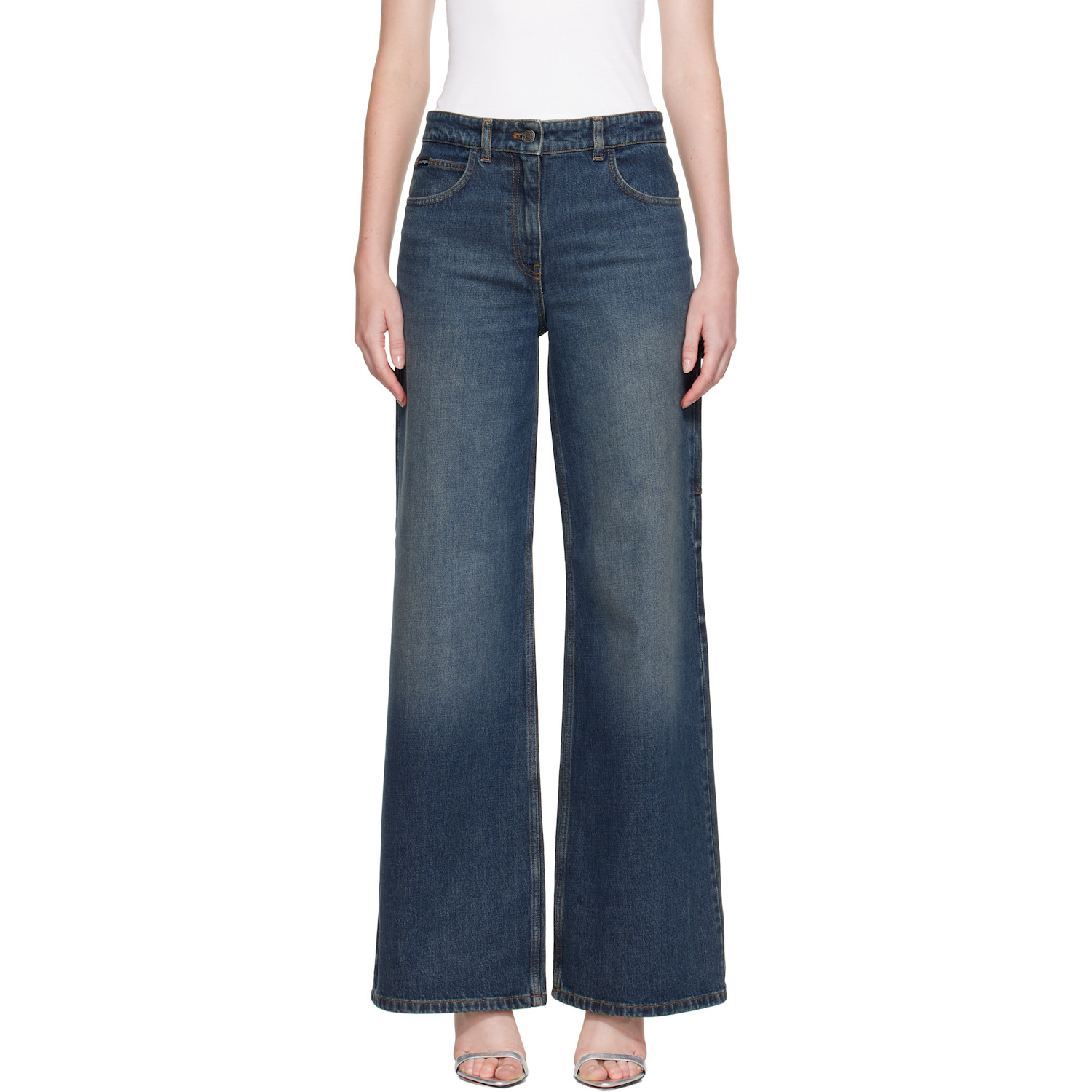 Courrèges Blue Baggy Jeans