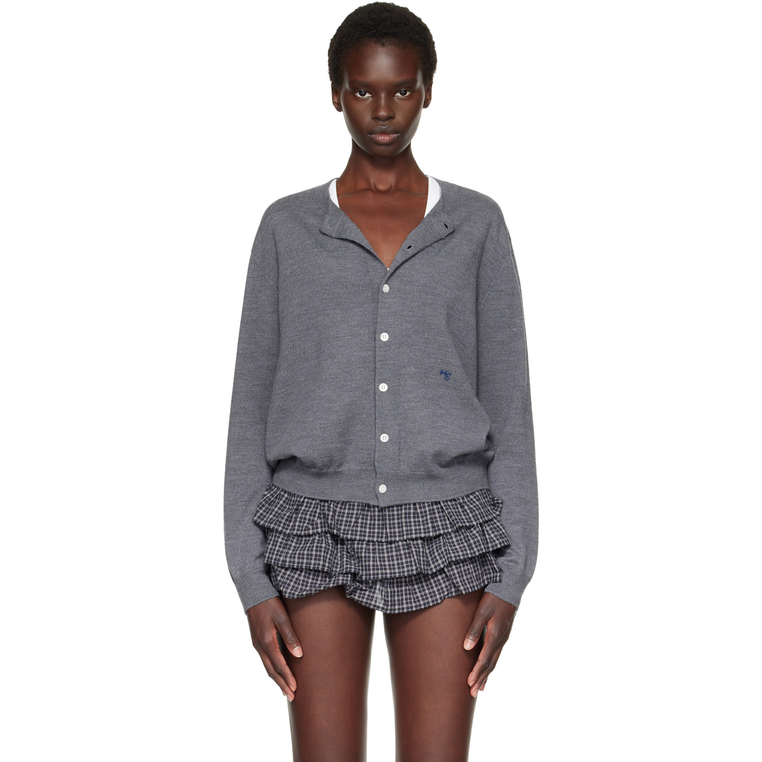 HommeGirls Gray Crew Cardigan