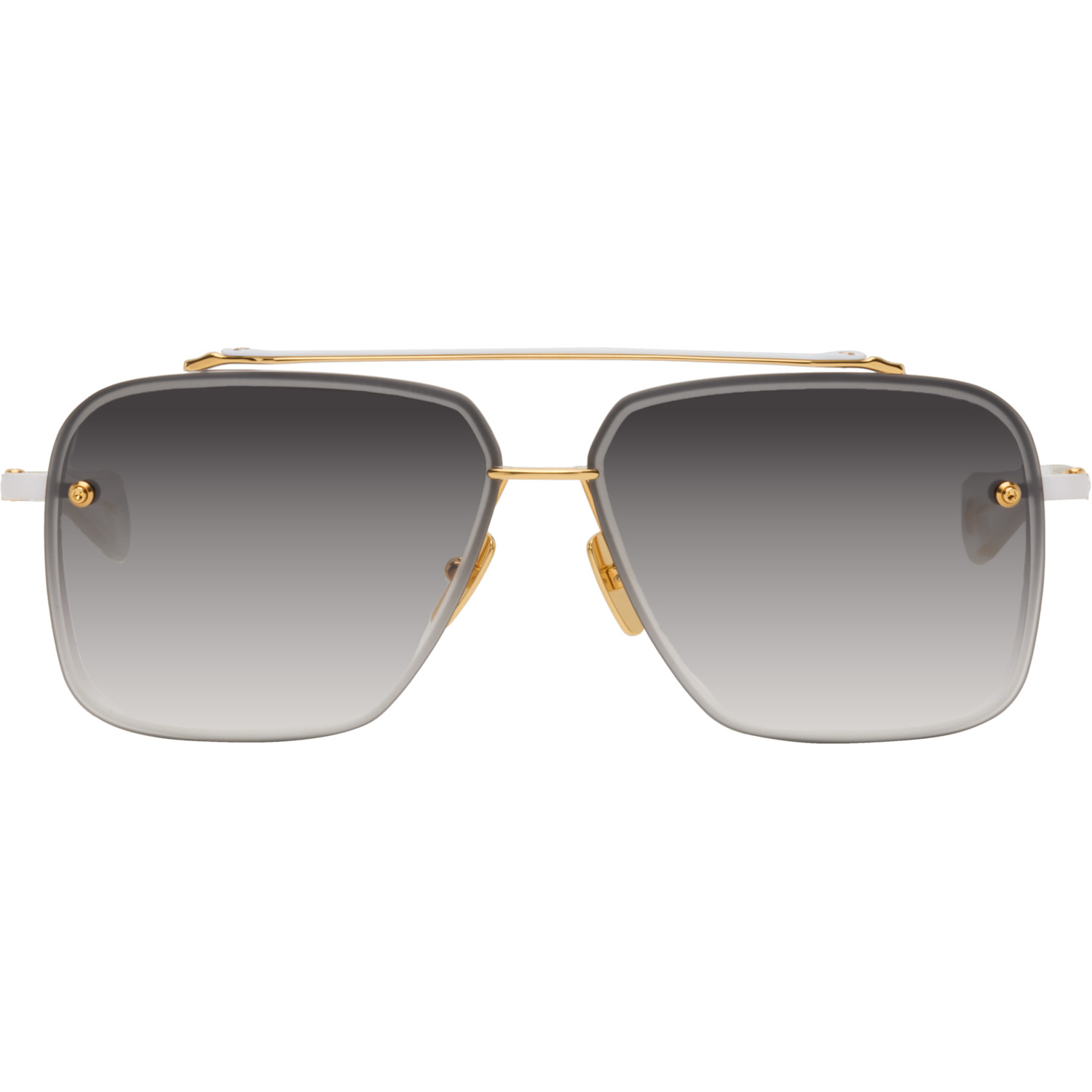 Dita White & Gold Mach-Six Sunglasses
