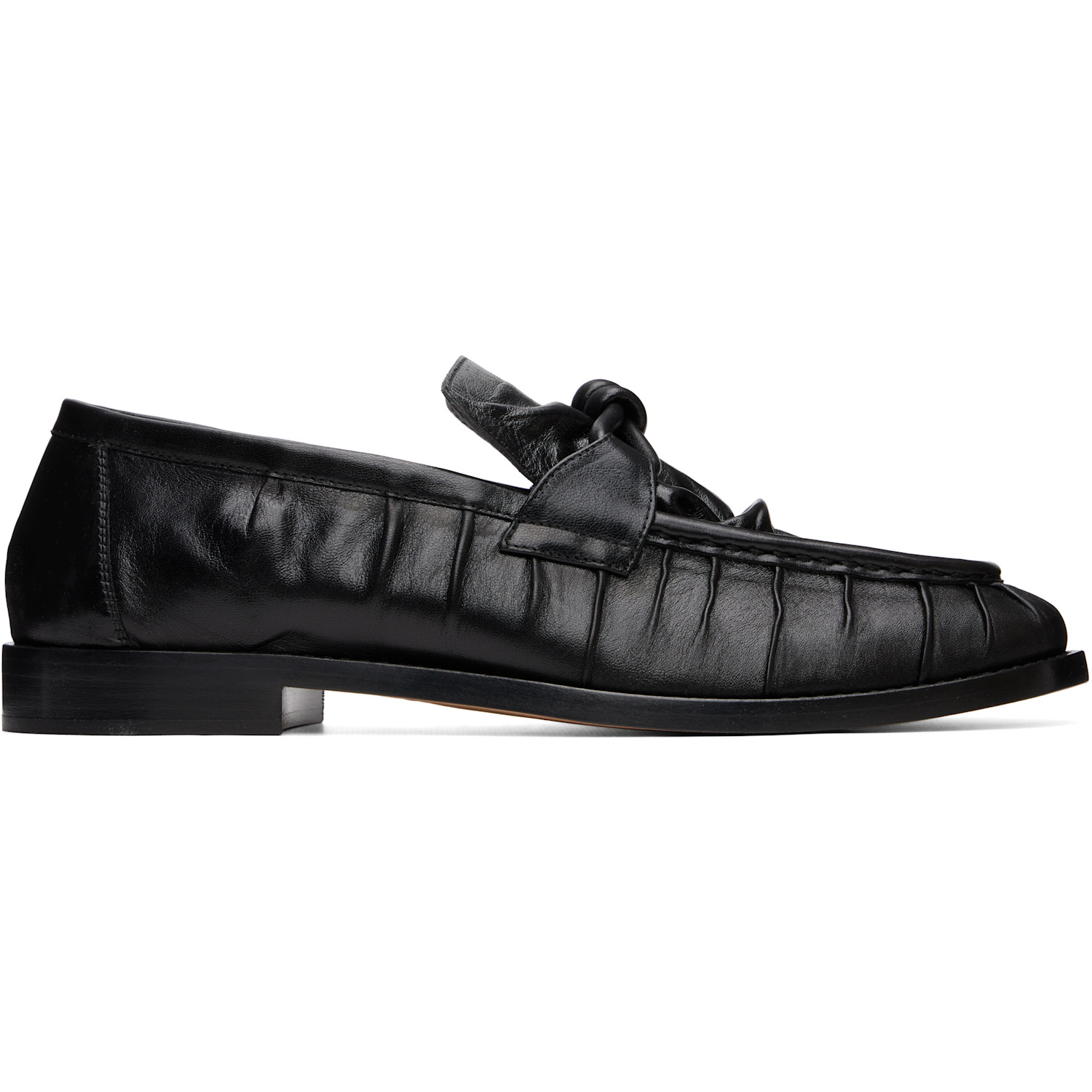 Bottega Veneta Black Astaire Loafers
