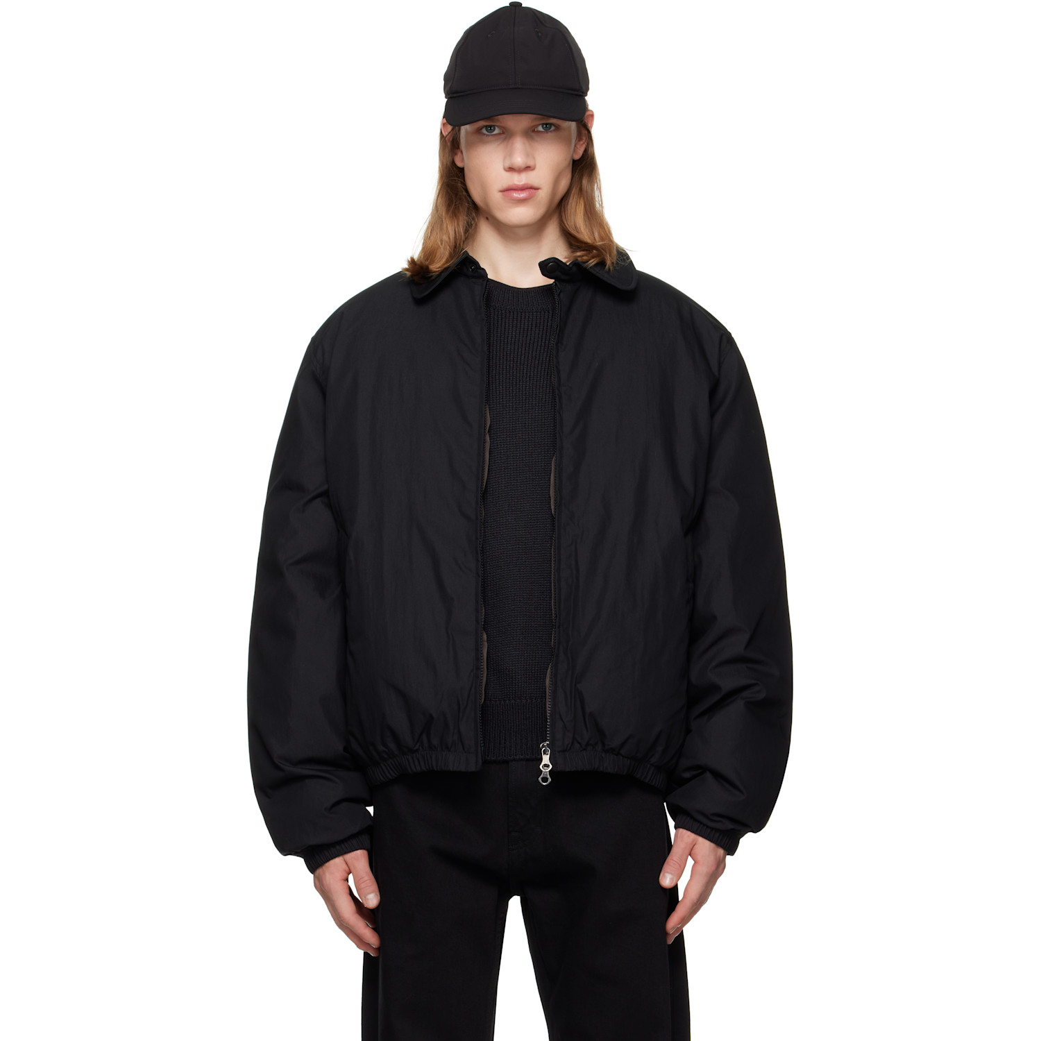 OUR LEGACY Black Avenue Puffa Down Bomber Jacket