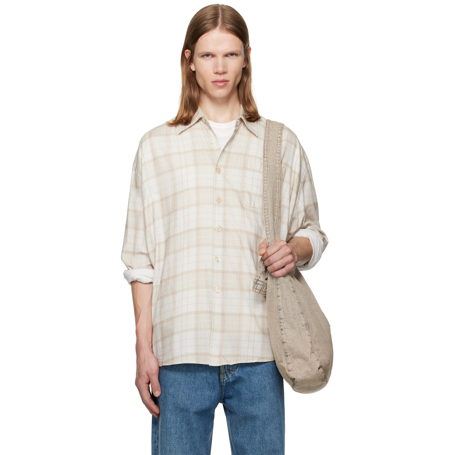 OUR LEGACY Beige Borrowed Shirt