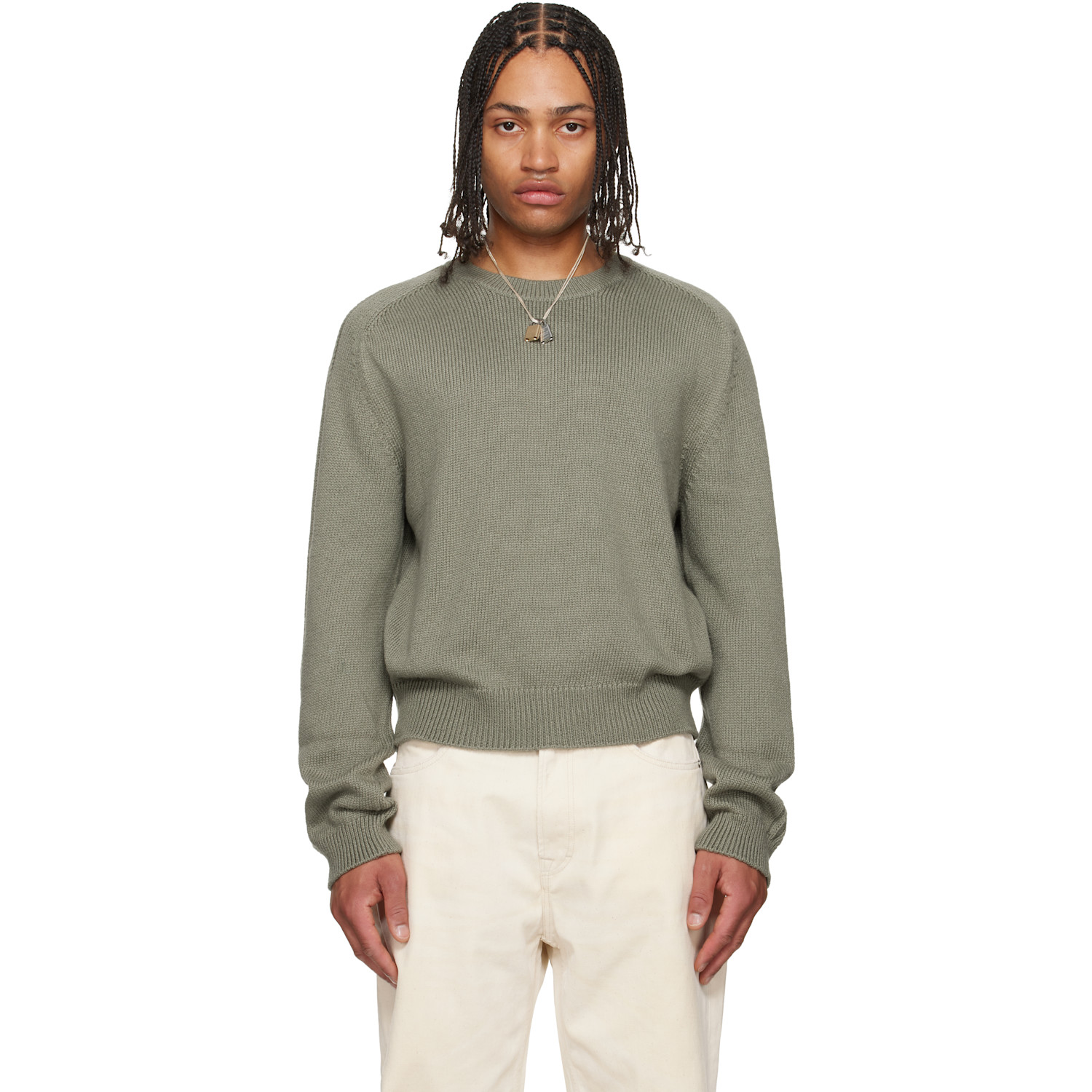 OUR LEGACY Gray True Roundneck Sweater