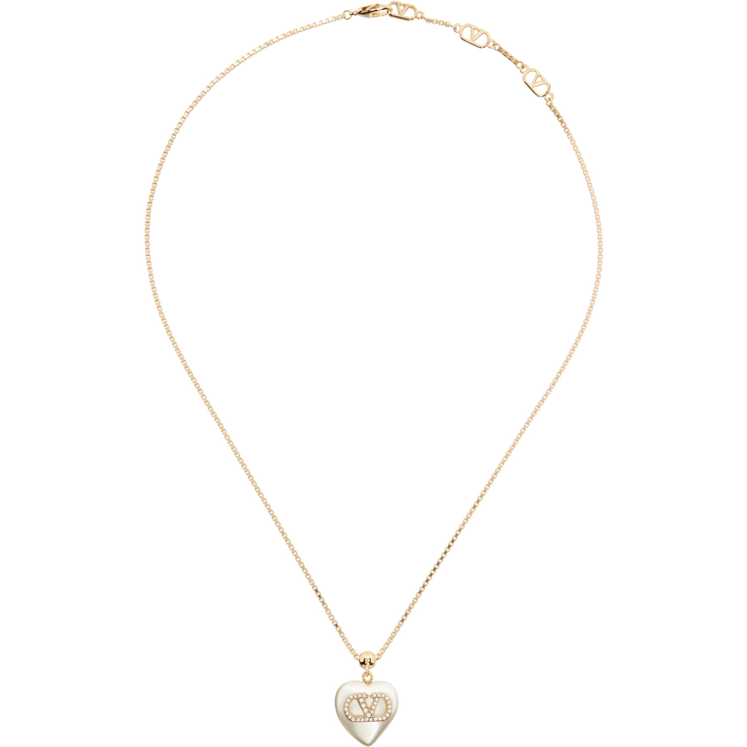 Valentino Garavani VLogo Signature Faux-Pearl Necklace