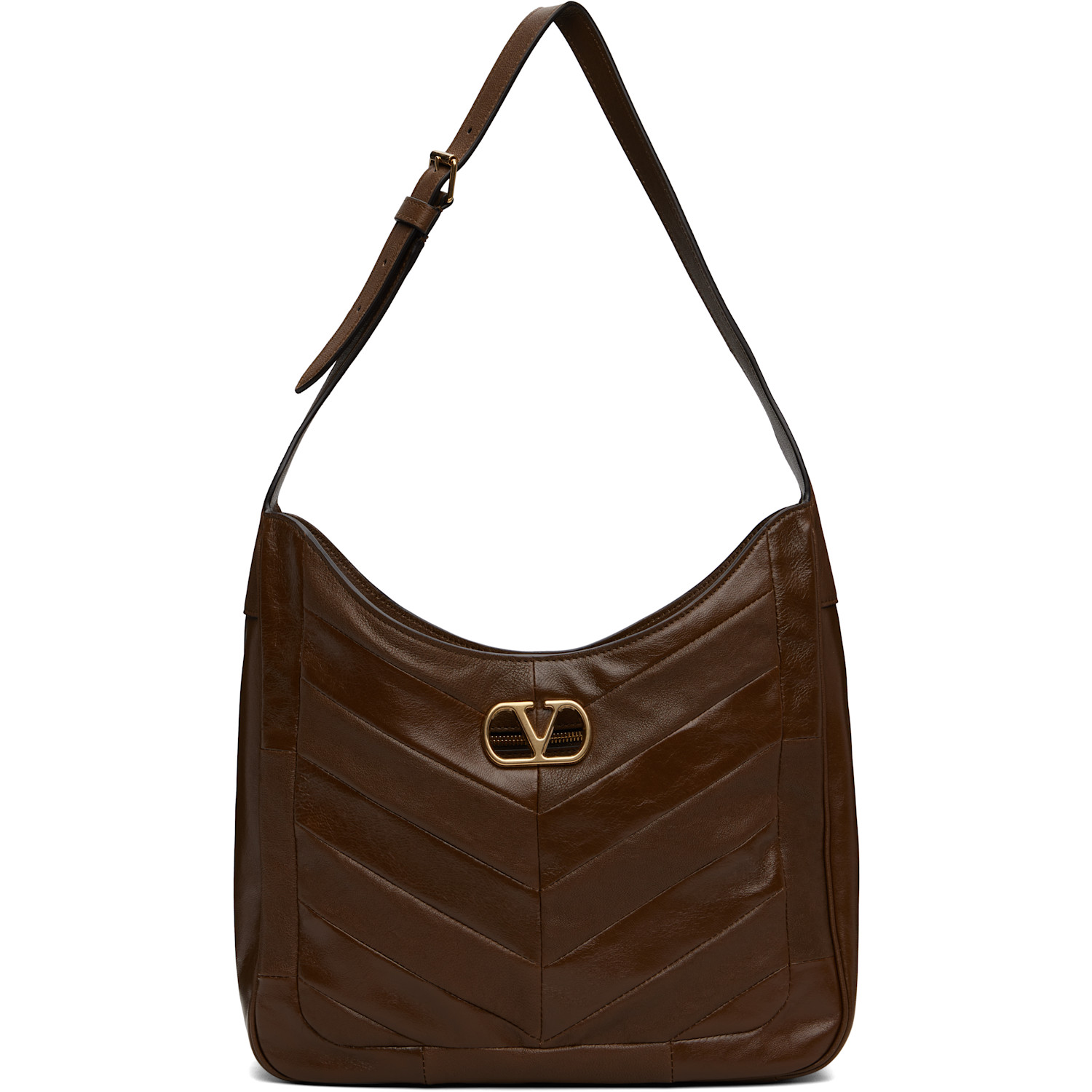 Valentino Garavani Brown Patchwork Medium Bag