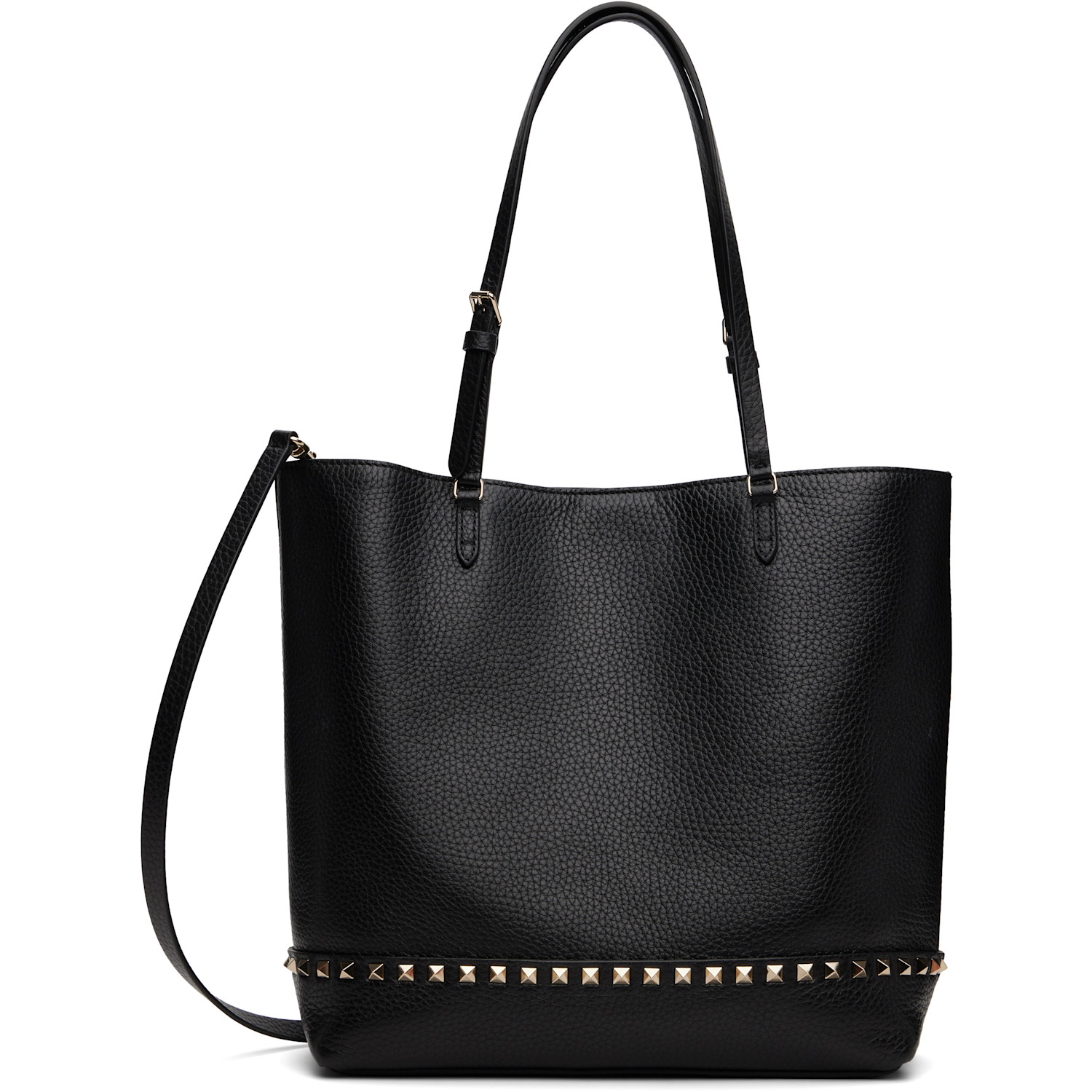 Valentino Garavani Black Rockstud Medium Tote