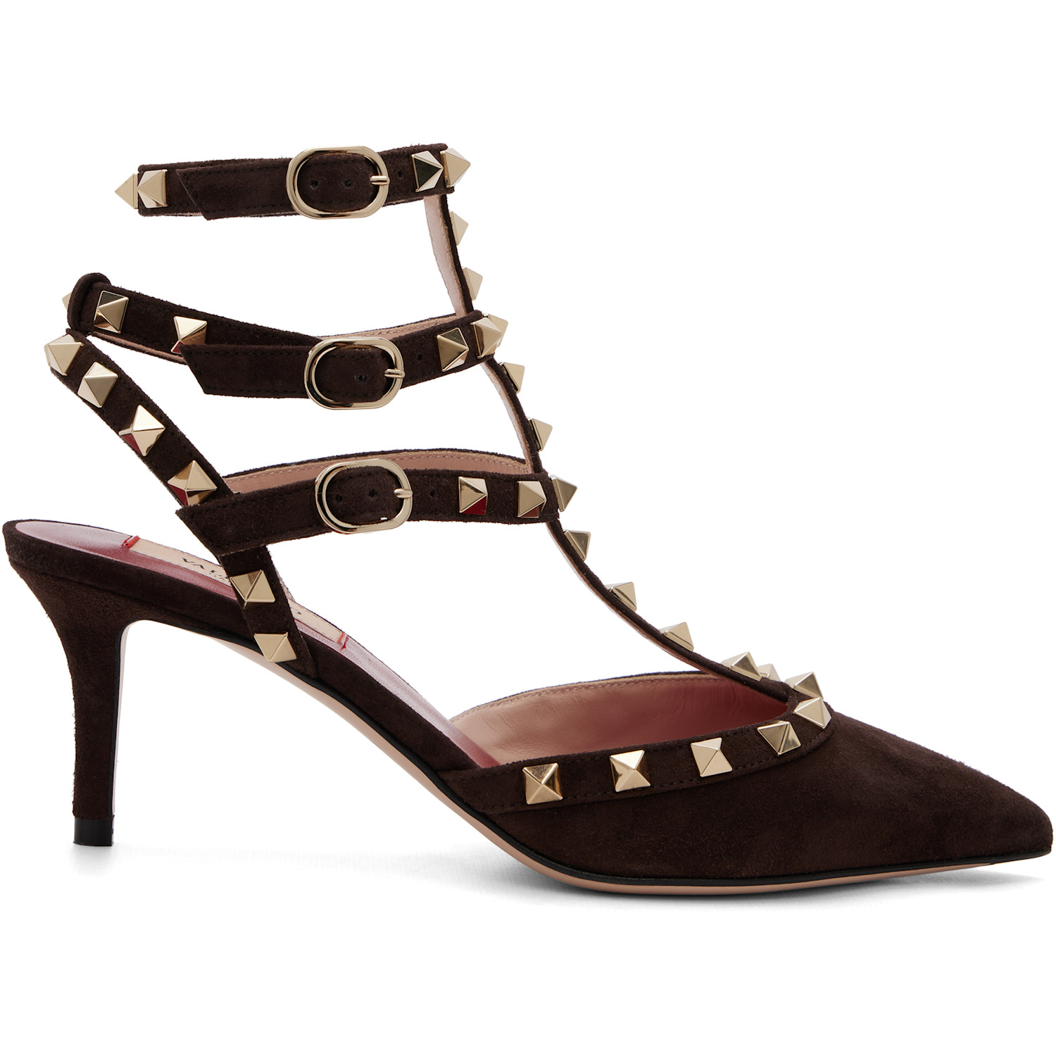 Valentino Garavani Brown Rockstud Heels