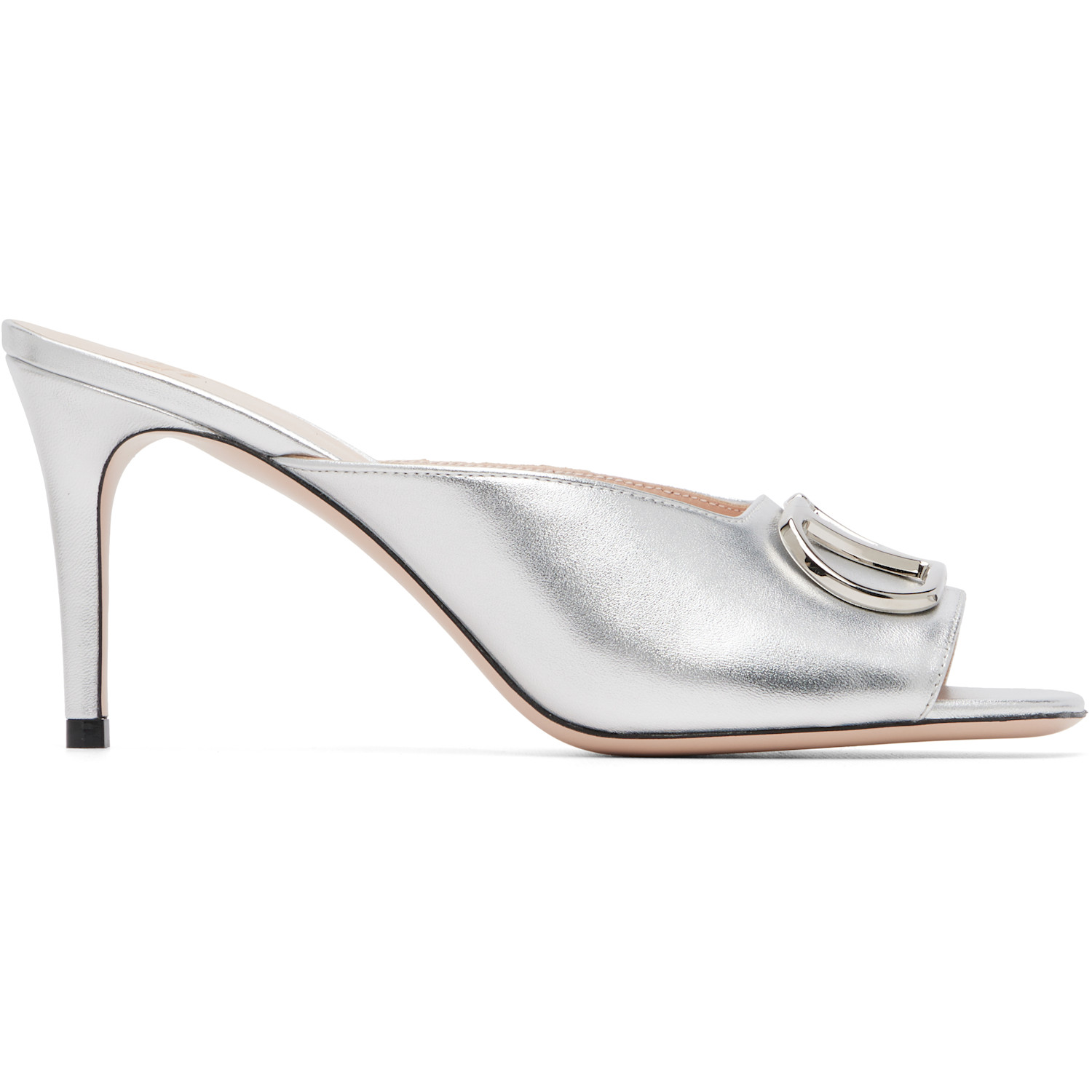 Valentino Garavani Silver VLogo Signature Heeled Sandals