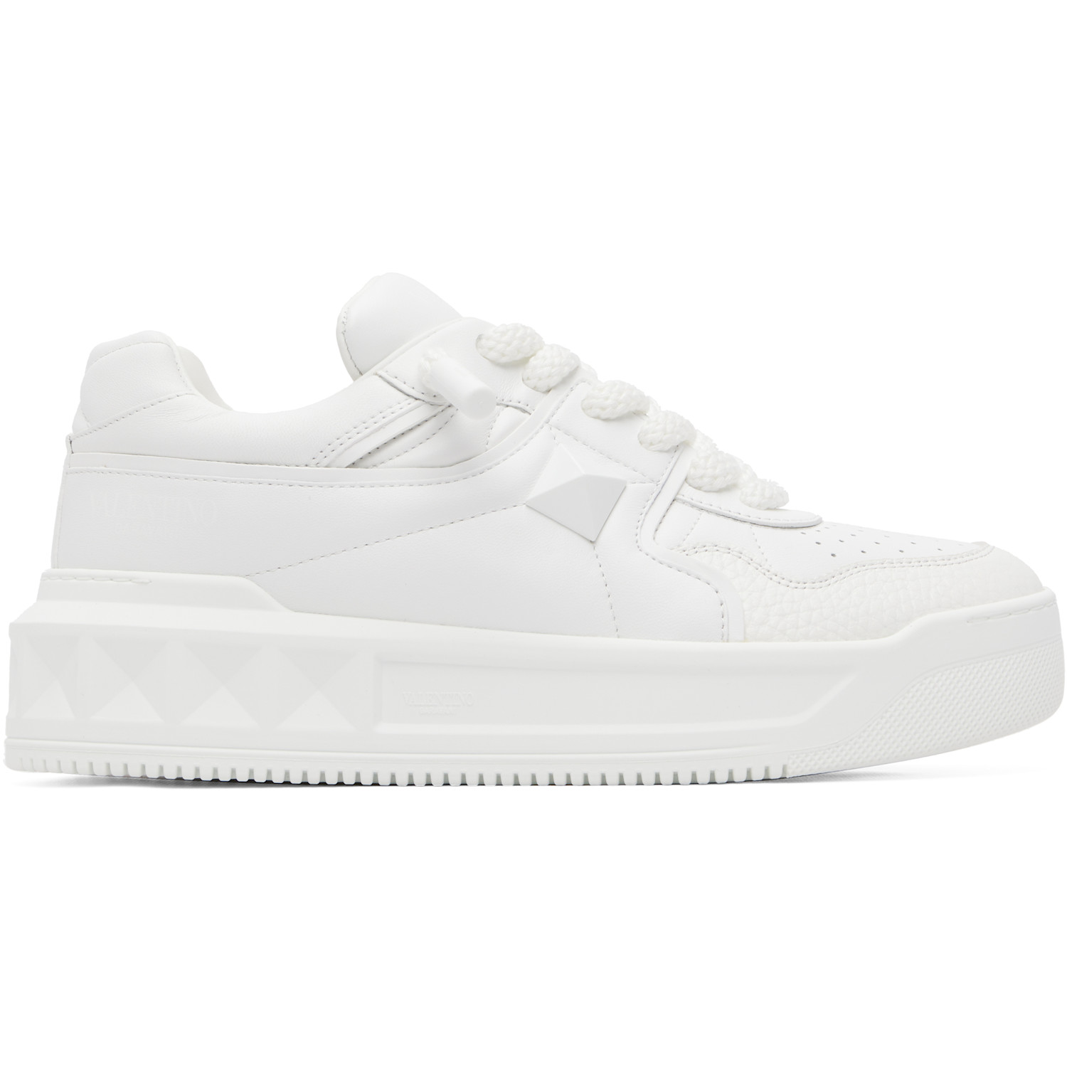 Valentino Garavani White One Stud XL Nappa Leather Sneakers