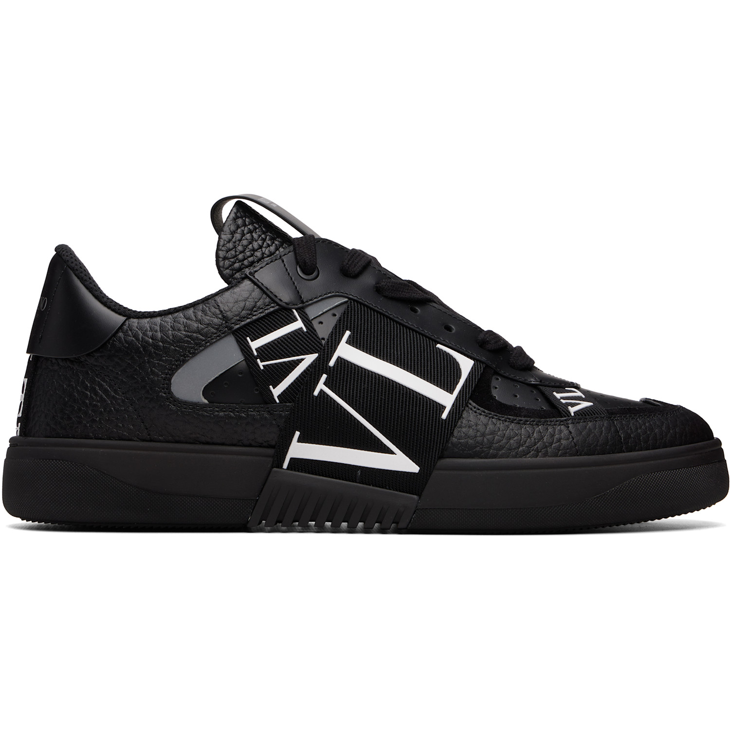 Valentino Garavani Black Low-Top Calfskin VL7N Sneakers