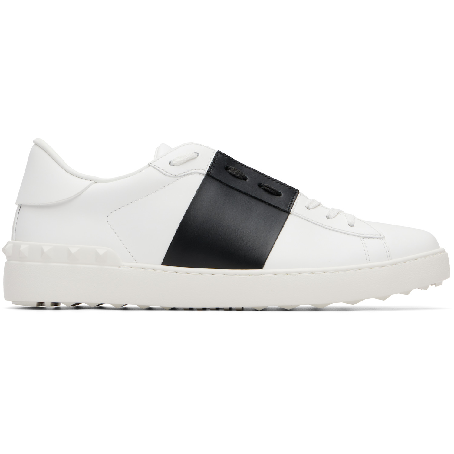 Valentino Garavani White Calfskin Open Sneakers