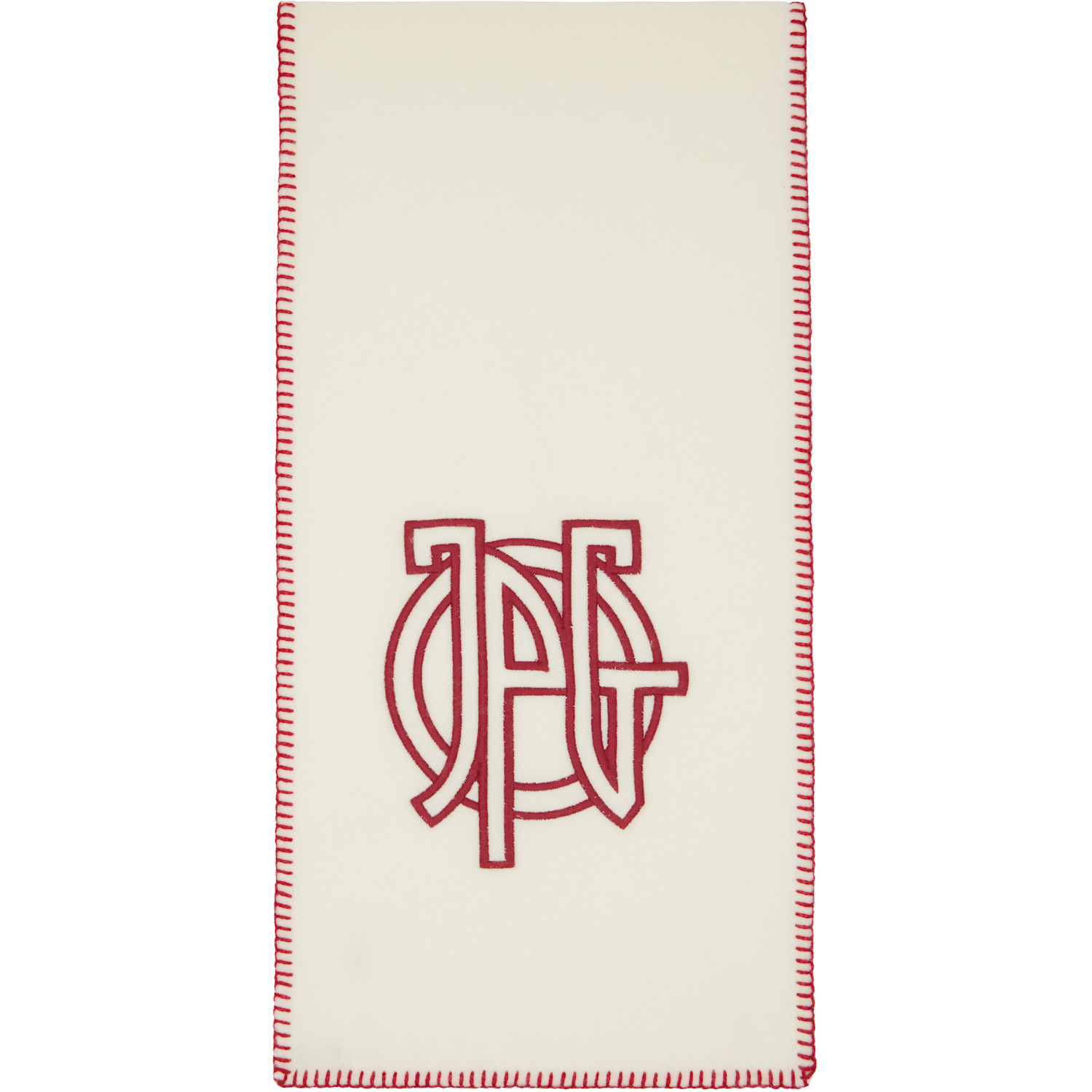 Jean Paul Gaultier Off-White Wool Stitch Scarf