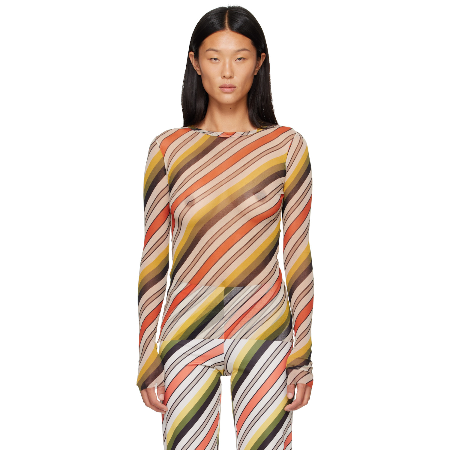 Jean Paul Gaultier Multicolor 'The Retro Stripe' Top