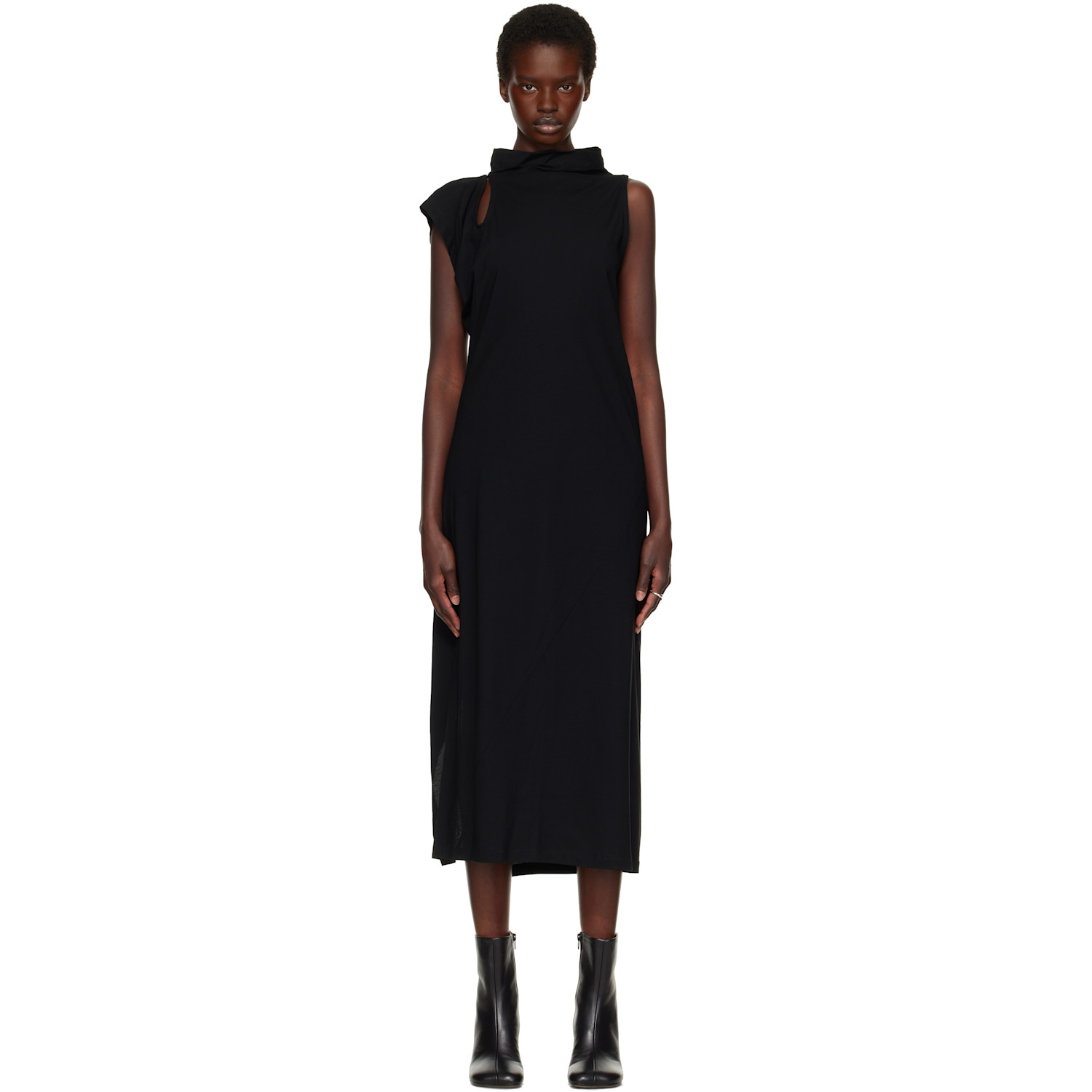 ISSEY MIYAKE Black Tubular-T Midi Dress