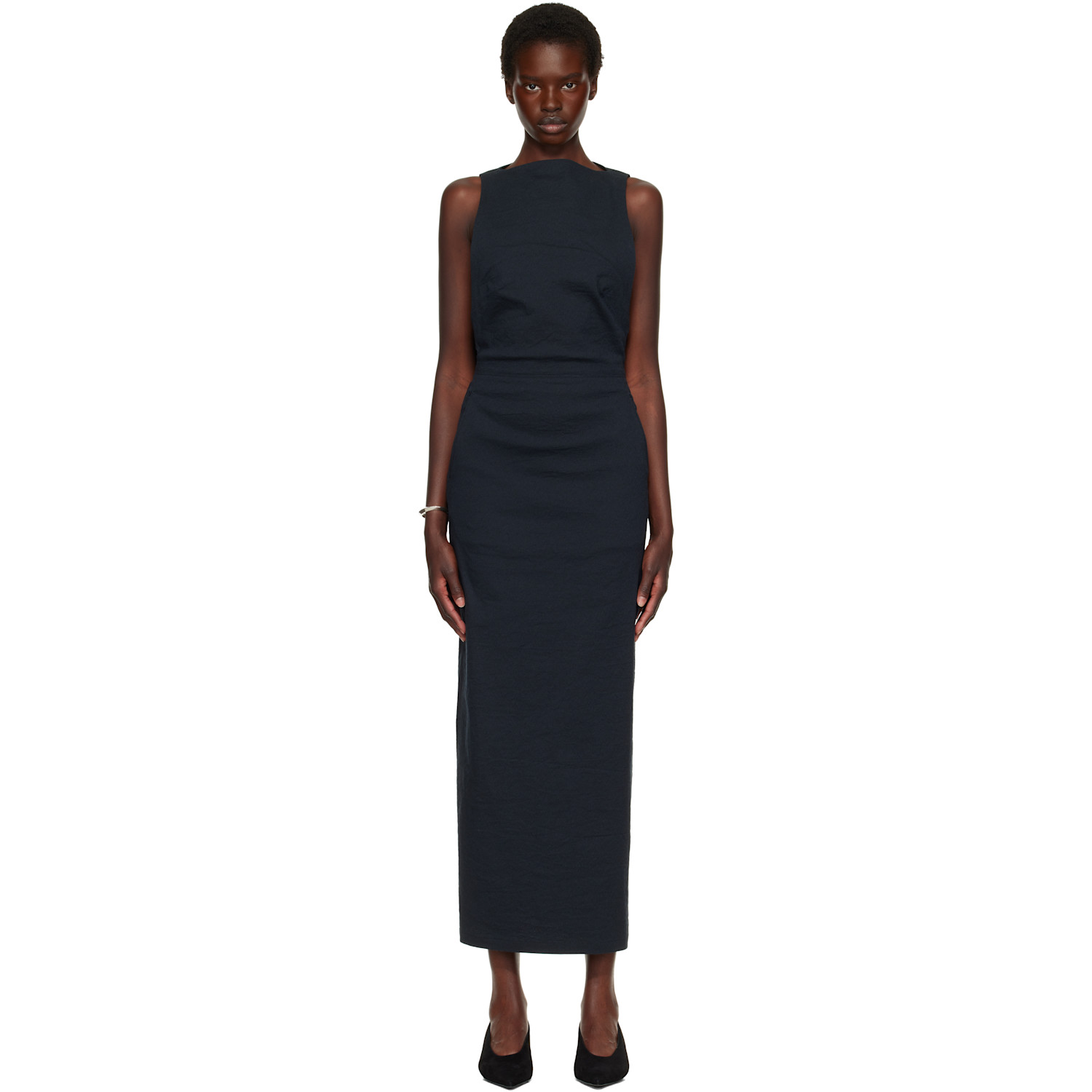 ISSEY MIYAKE Navy Allow Maxi Dress