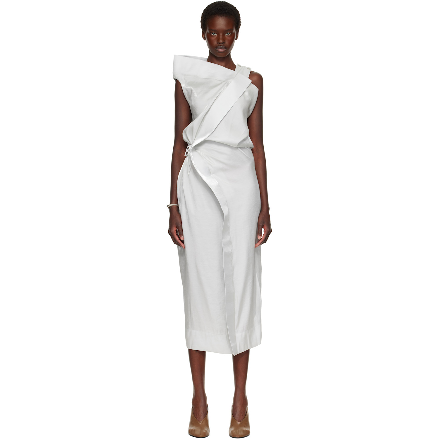 ISSEY MIYAKE SSENSE Exclusive Gray Mercury Midi Dress