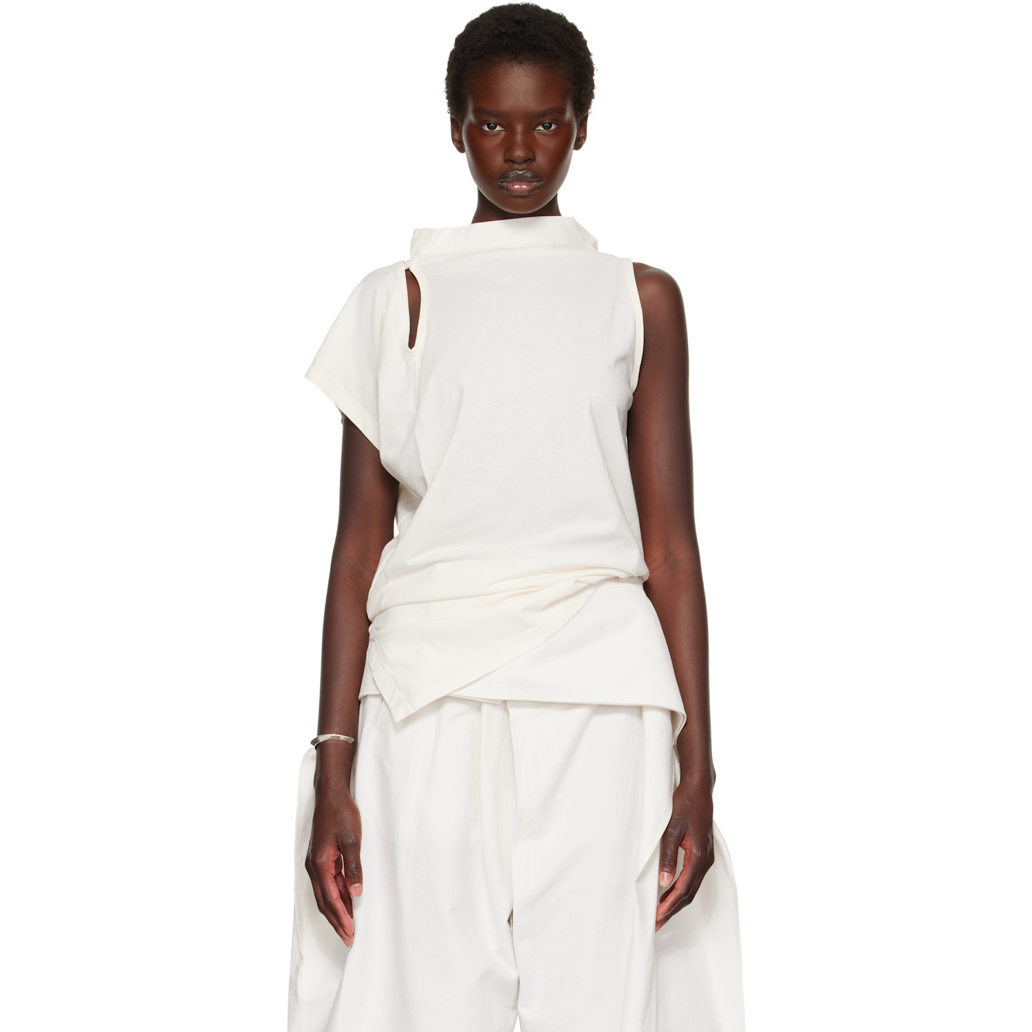 ISSEY MIYAKE Off-White Tubular-T Top