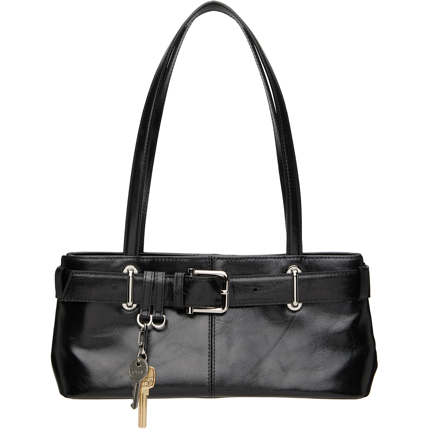 OSOI Black Shoulder Brocle Mini Bag