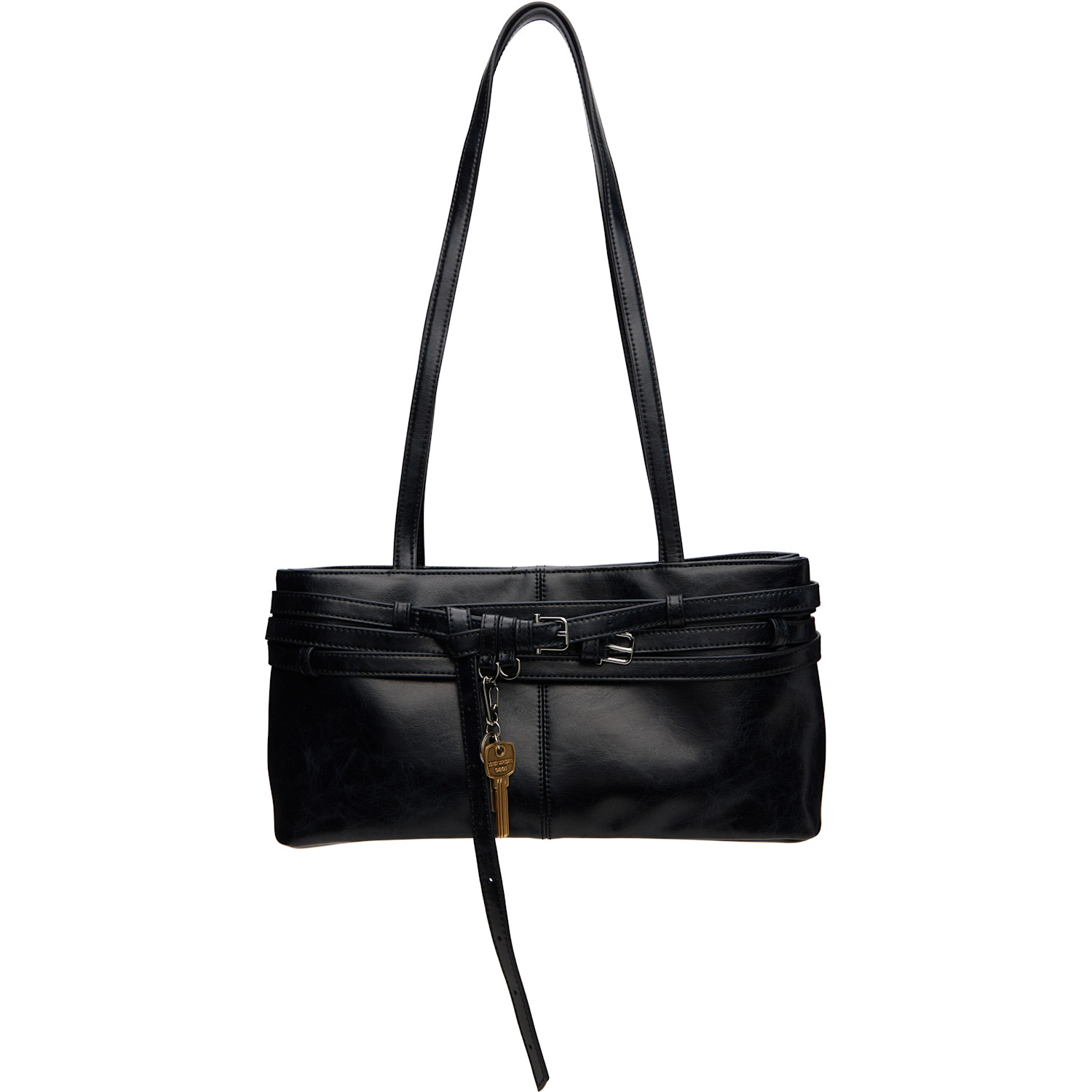 Osoi Black Shoulder Brocle Bag In Vein Black