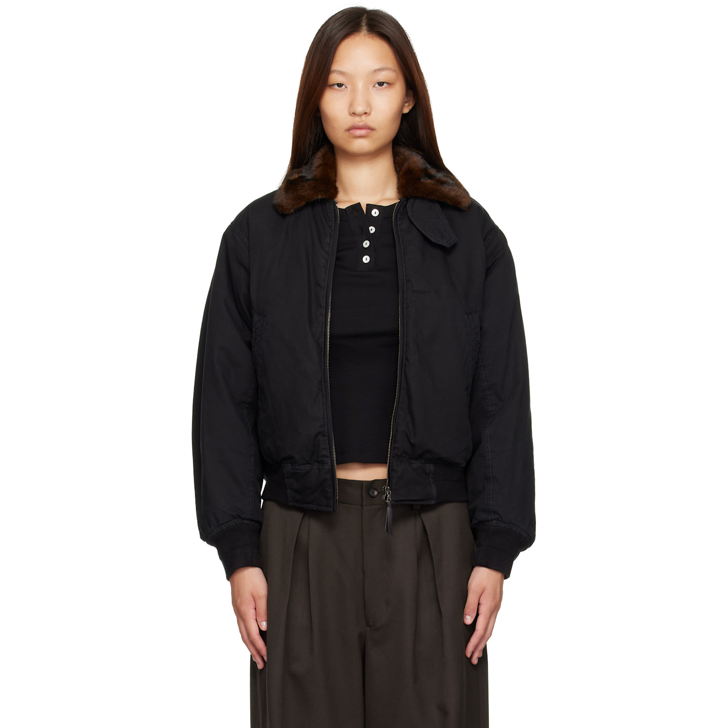 Nothing Written Black Maison Pilot Jacket