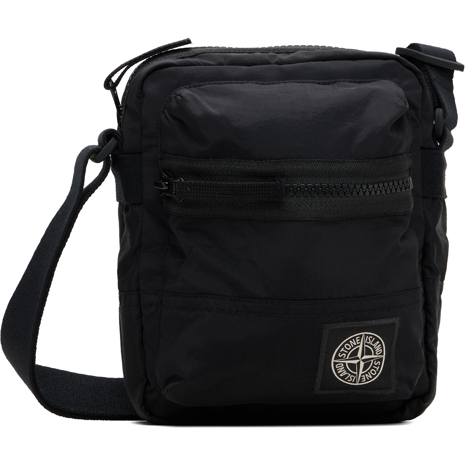 Stone Island Black 9200015 Coated Nylon Metal ECONYL Bag