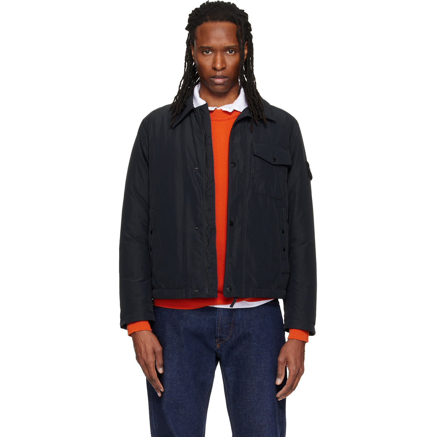 Stone Island Black 4100022 Micro Reps Down Jacket