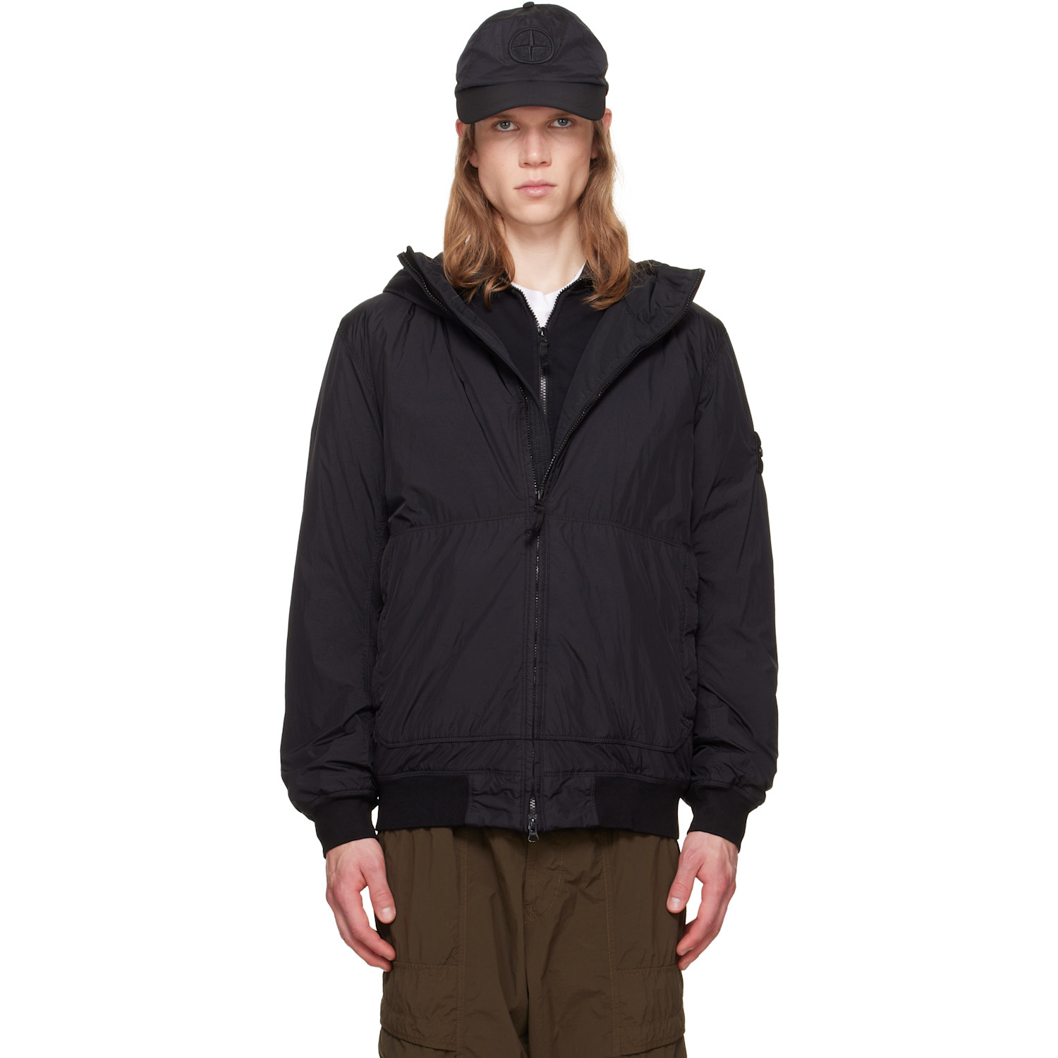 Stone Island Black 4100110 Crinkle Reps NY Jacket
