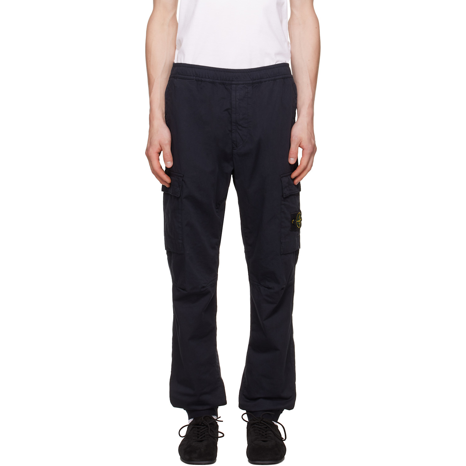 Stone Island Navy 3100031 Stretch Organic Twill Cargo Pants