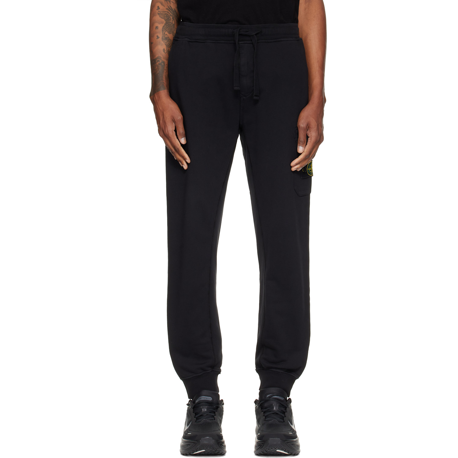 Stone Island Black 6200010 Organic Cotton Sweatpants