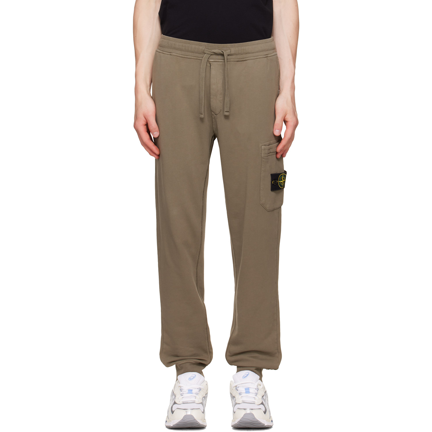 Stone Island Khaki 6200010 Organic Cotton Fleece Sweatpants