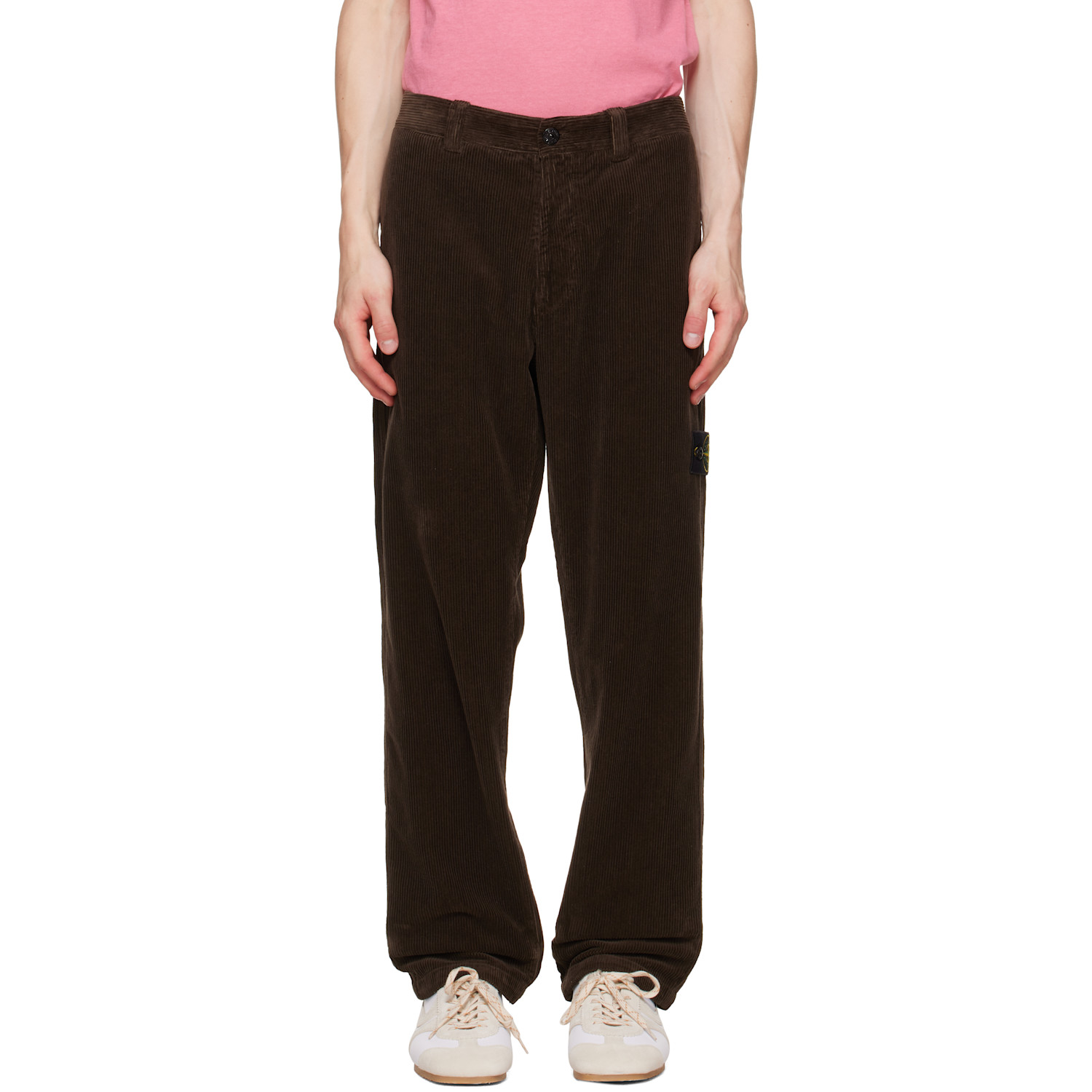 Stone Island Brown 3100059 Organic Cotton Corduroy 800 Trousers