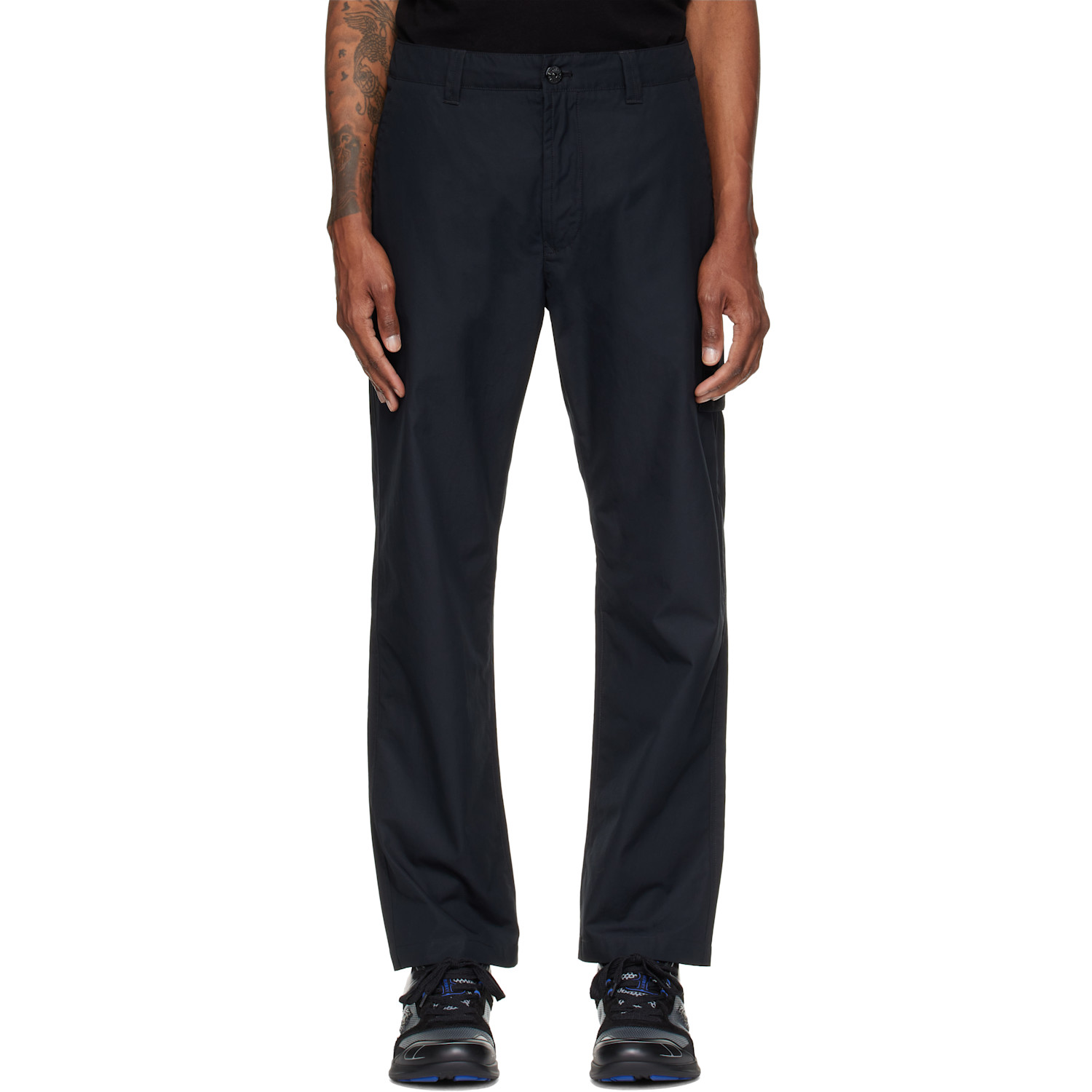 Stone Island Black 3100020 All-Weather Cotton Canvas_S.I. Ghost Trousers