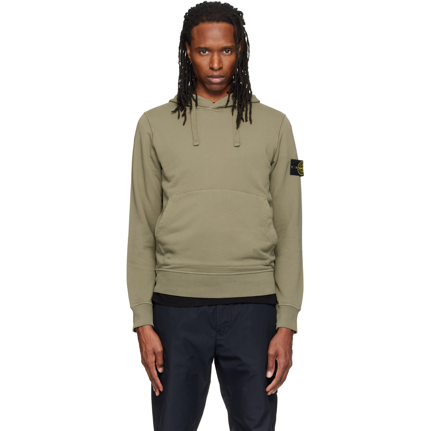 Stone Island Khaki 6100062 Organic Cotton Hoodie