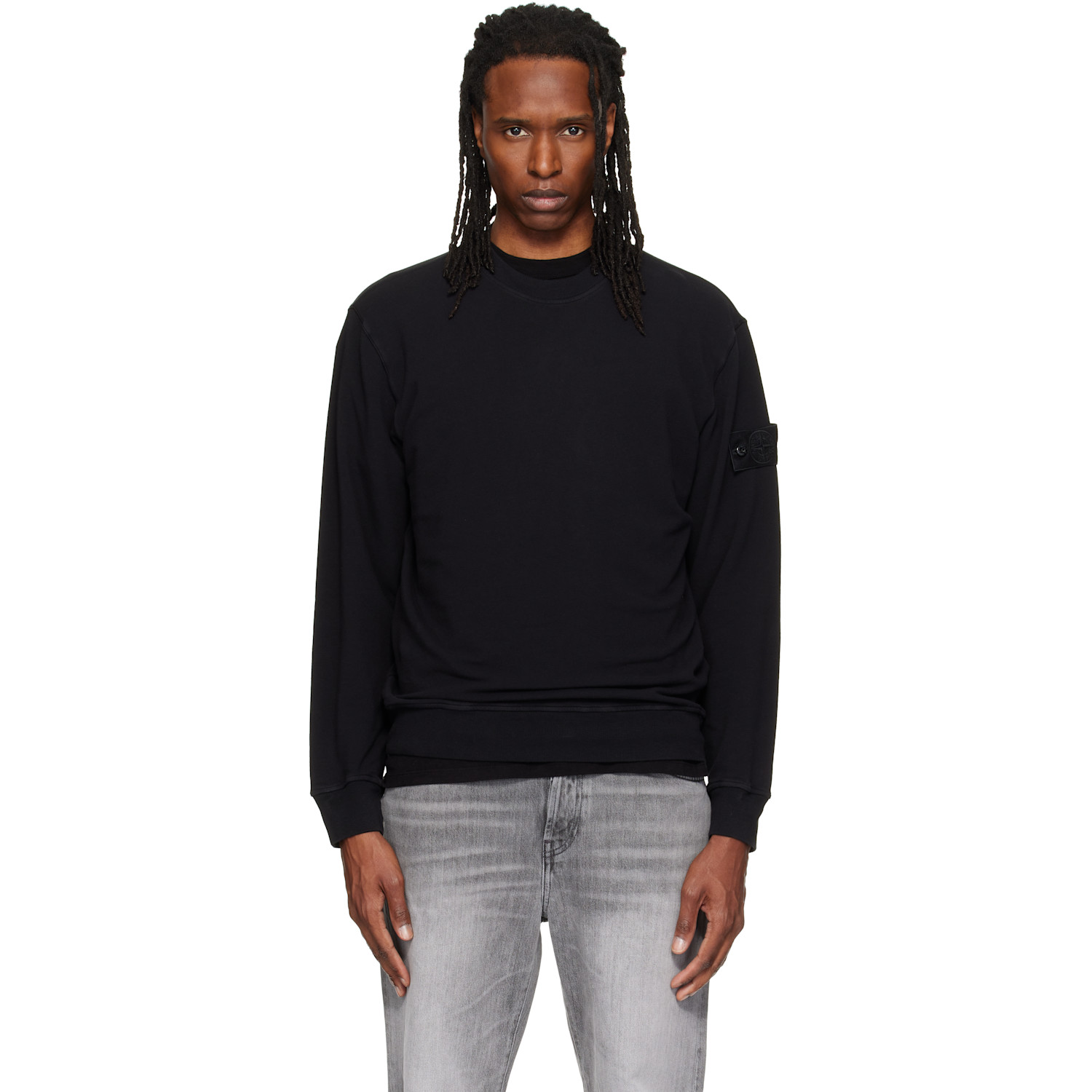Stone Island Black 6100069 Stretch Cotton Ghost Sweatshirt