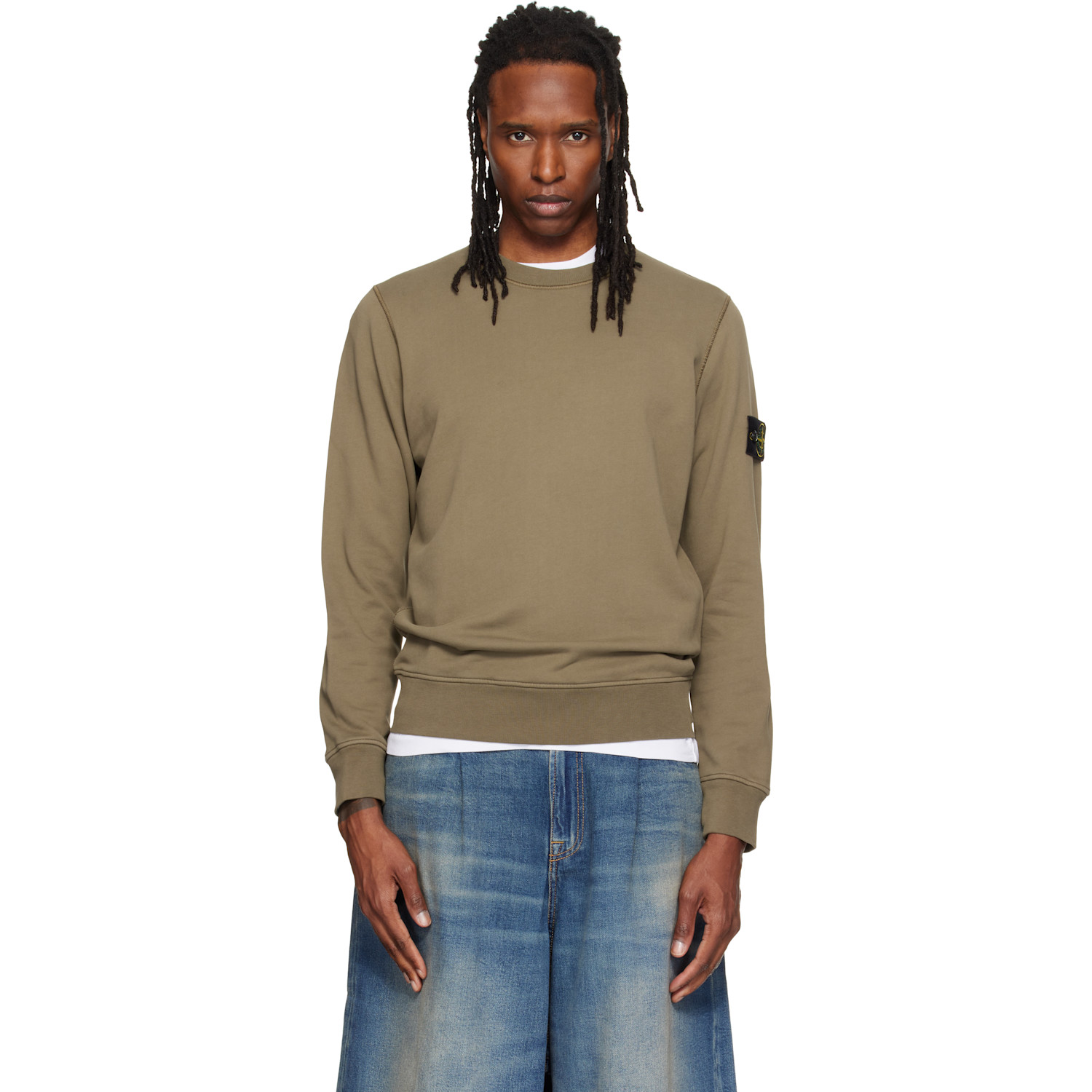 Stone Island Khaki 6100060 Organic Cotton Sweatshirt