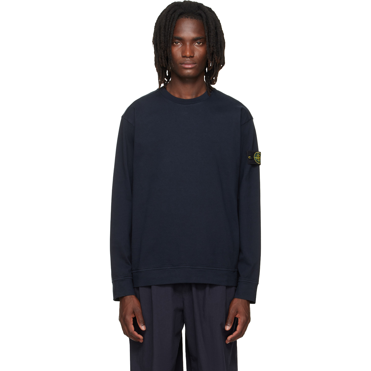 Stone Island Navy 6100057 Organic Cotton Sweatshirt