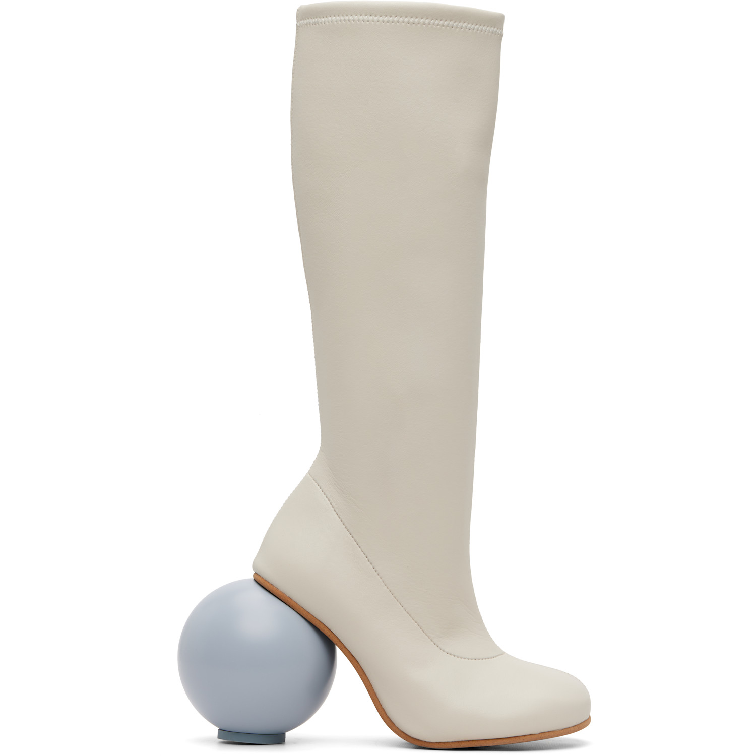 YUME YUME Off-White Ball Tall Boots